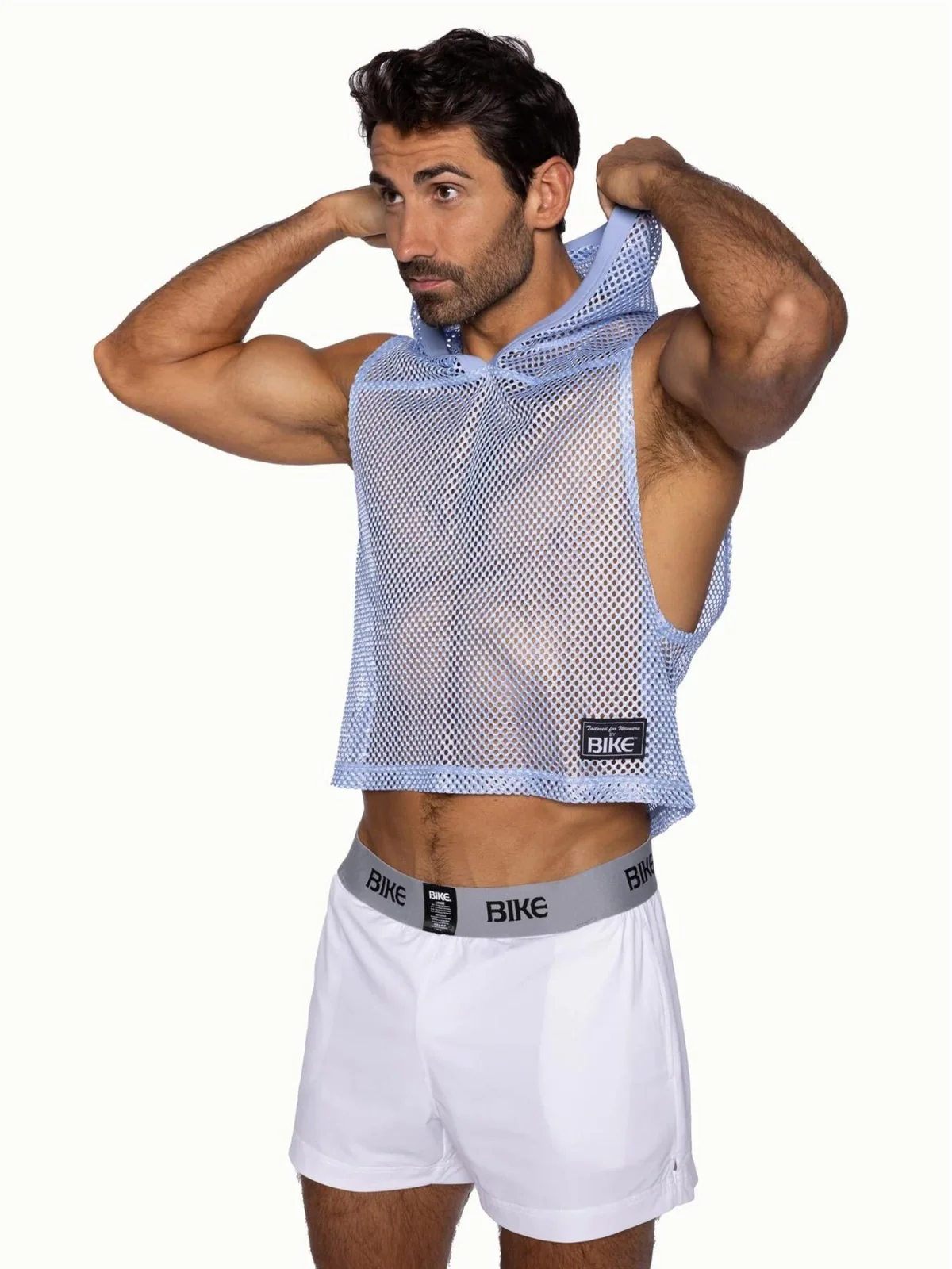 BIKE Hooded Sleeveless Practice Jersey, Ice Blue - Image 4