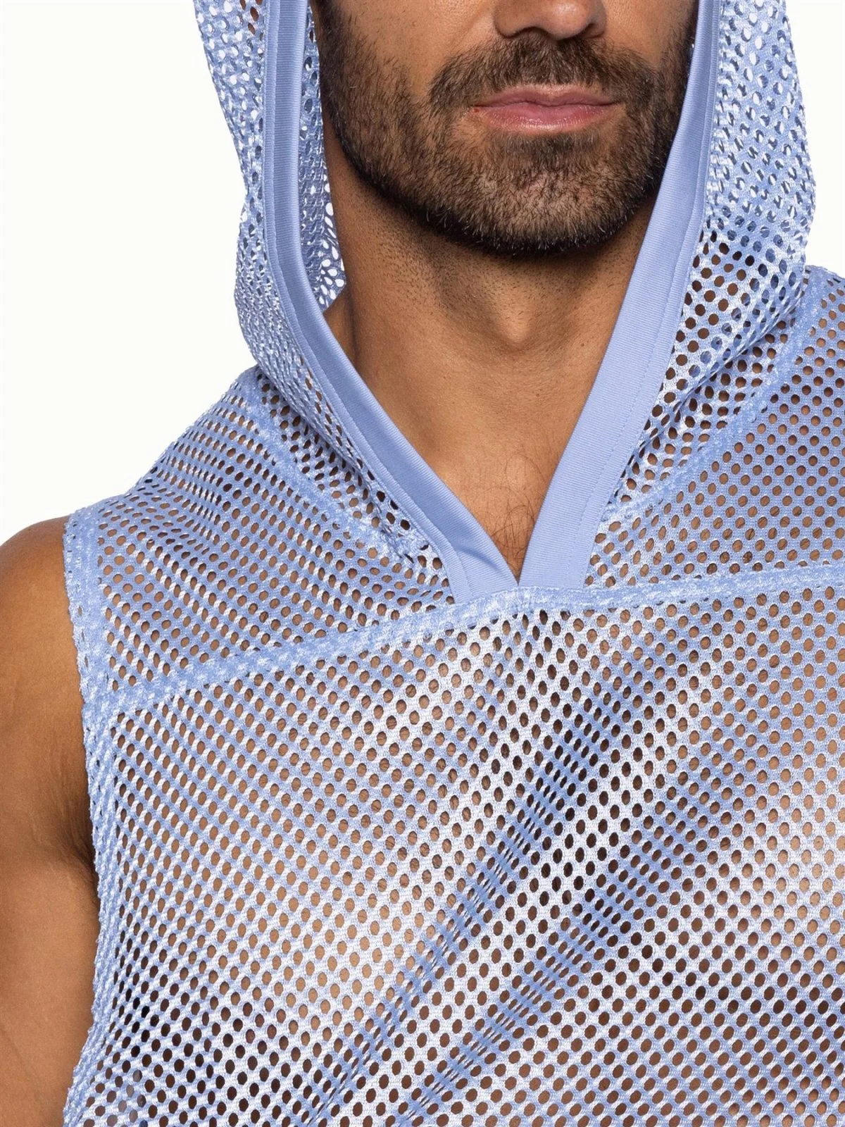 BIKE Hooded Sleeveless Practice Jersey, Ice Blue - Image 5