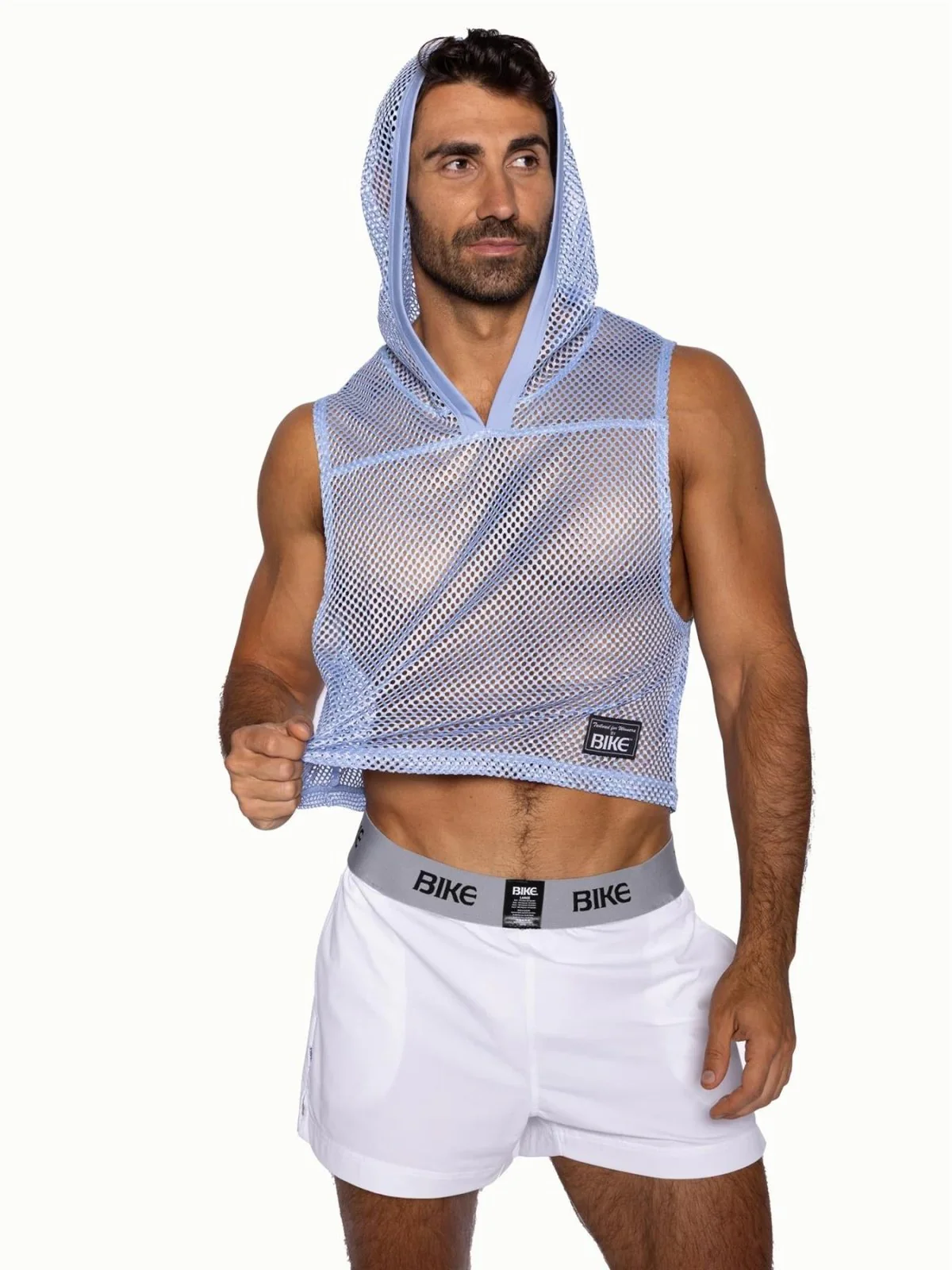 BIKE Hooded Sleeveless Practice Jersey, Ice Blue - Image 6