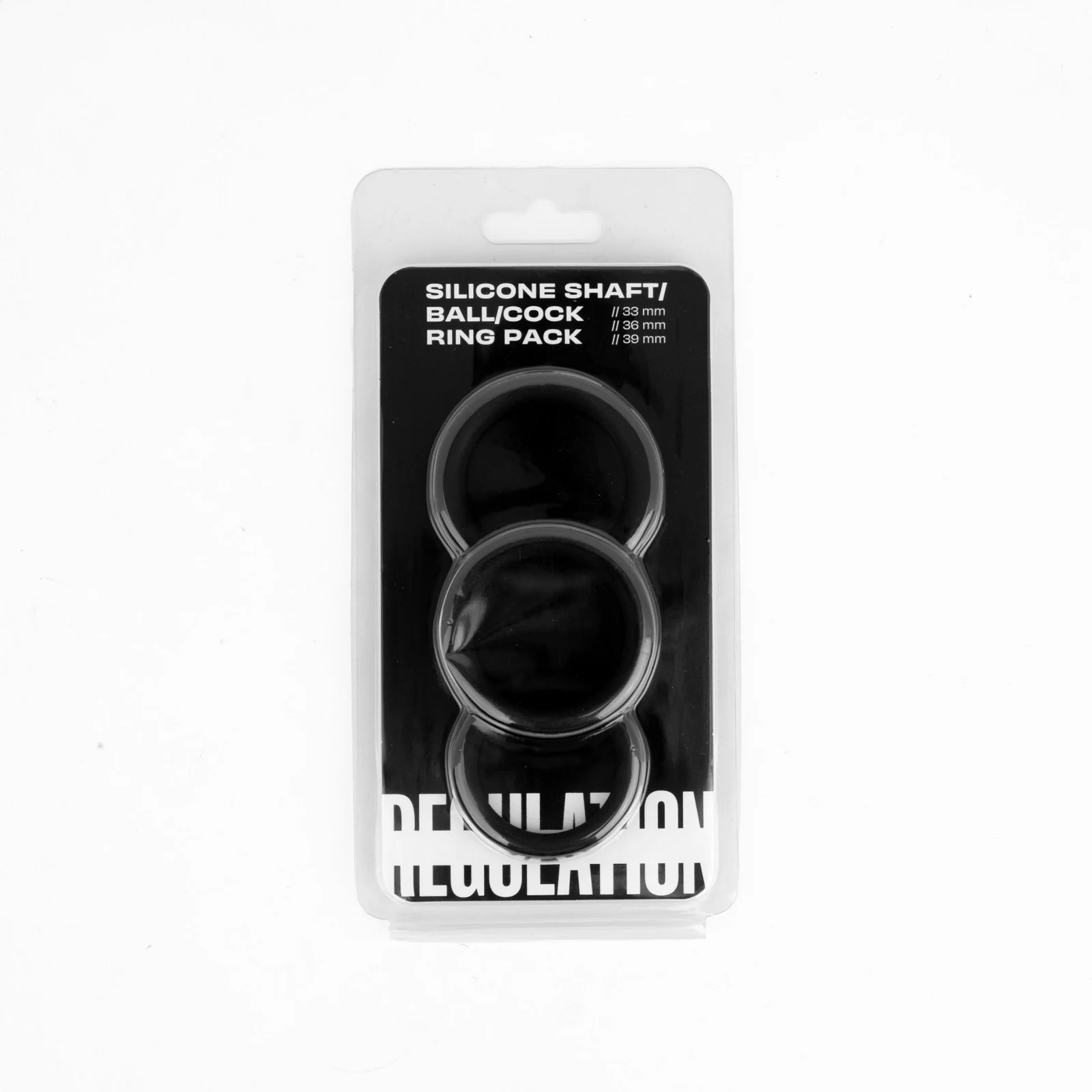 Silicone Shaft/Ball Ring, 3-Pack, Black, 33mm / 36mm / 39mm - Image 2