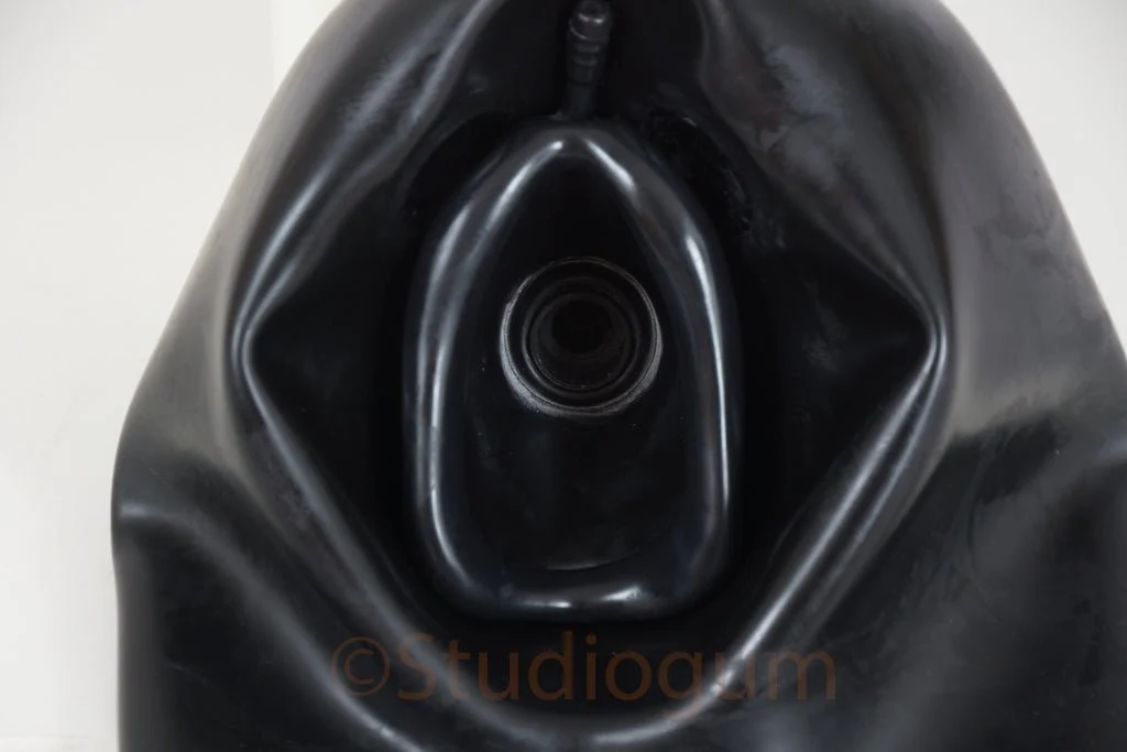 Studio Gum Heavy Rubber Anaesthesia Mask, Black, No Eyes, Size 41 - Image 2