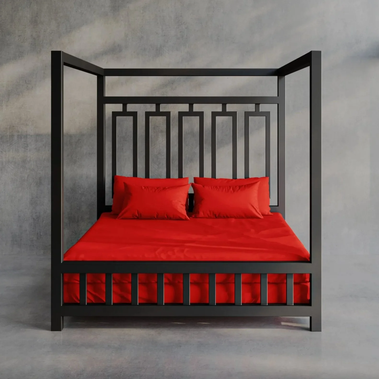 Sheets of San Francisco Fitted Sheets, Super King, Red - Image 5