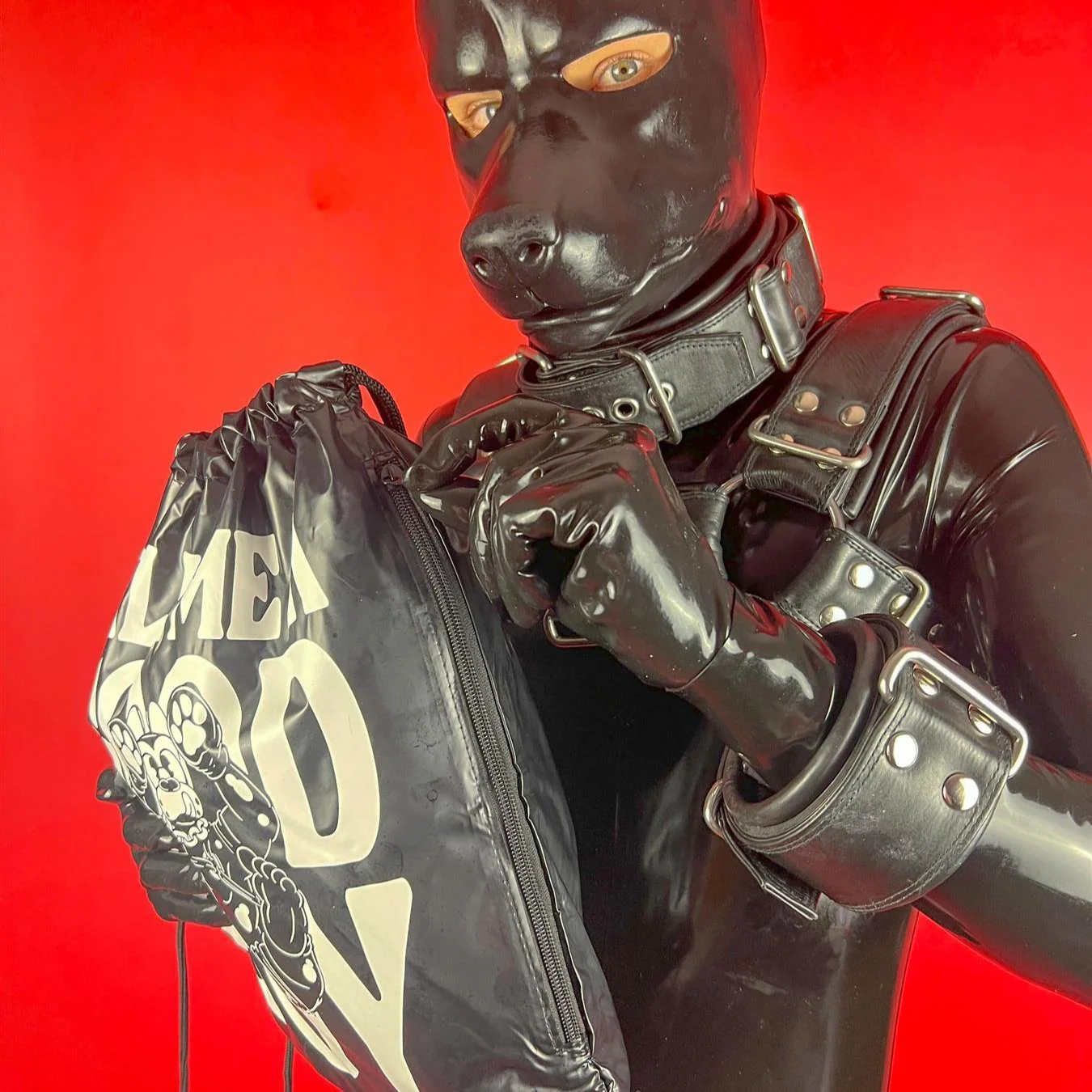 "Good Boy", PVC Drawstring Bag - Image 3