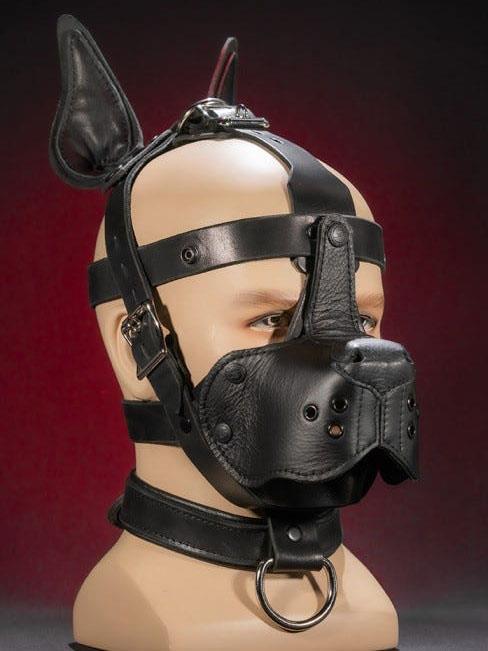 Lockable Bondage Dog Muzzle, Leather, Black - Image 5