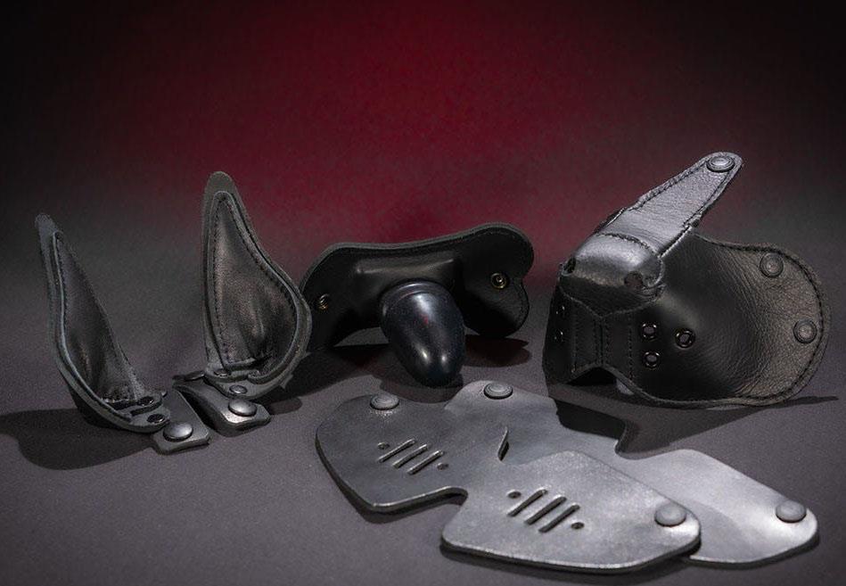Lockable Bondage Dog Muzzle, Leather, Black - Image 9