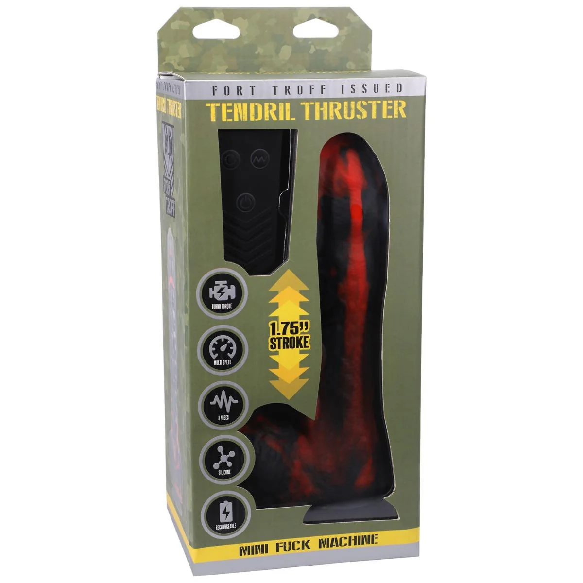 Fort Troff Tendril Thruster, Mini Fuck Machine, Rechargeable Silicone with Remote, Red - Image 2