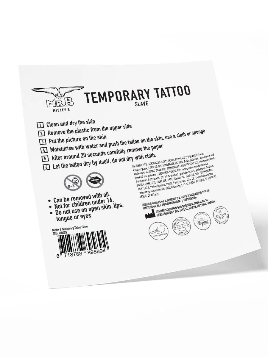 Slave, Temporary Tattoo - Image 4