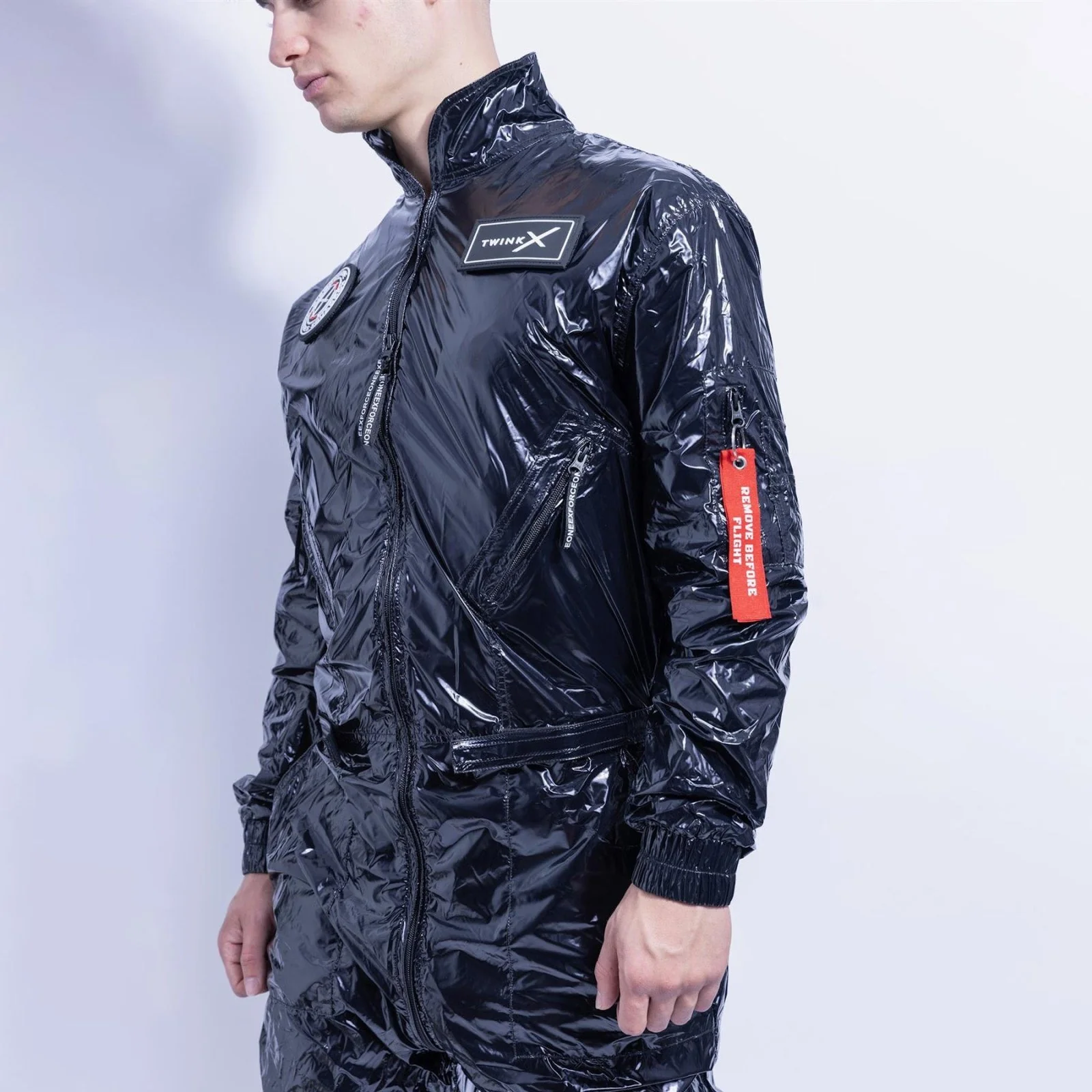 Twink X X-Force Flight Suit, Shiny Black - Image 6