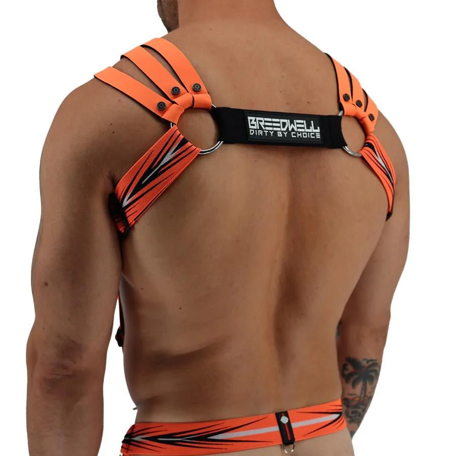 Breedwell Circuit Breaker Body Harness, Neon Orange - Image 2