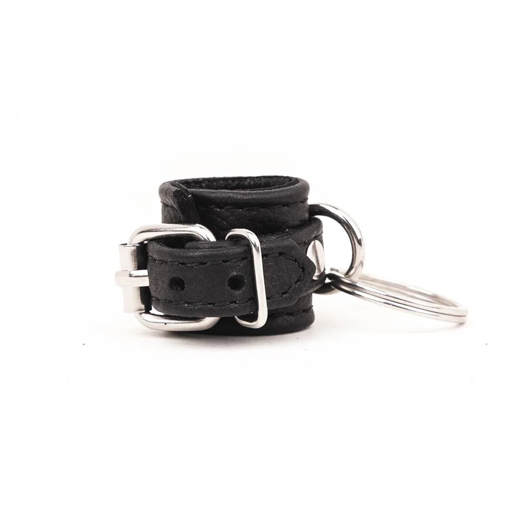 Mini Leather Bondage Cuff Keyring