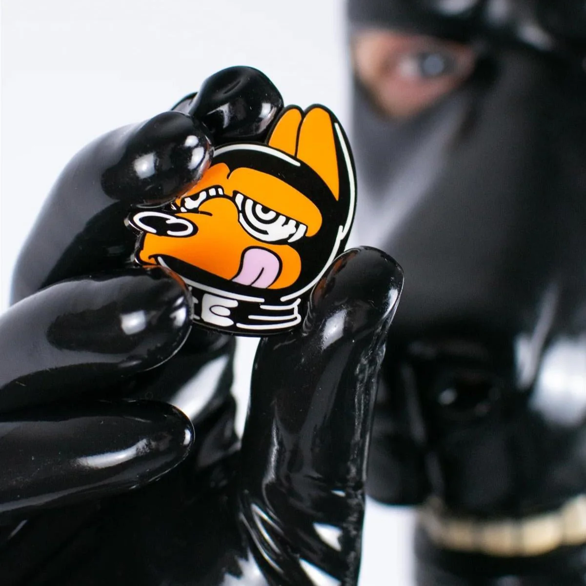 Hypnosis Dog Enamel Pin Orange