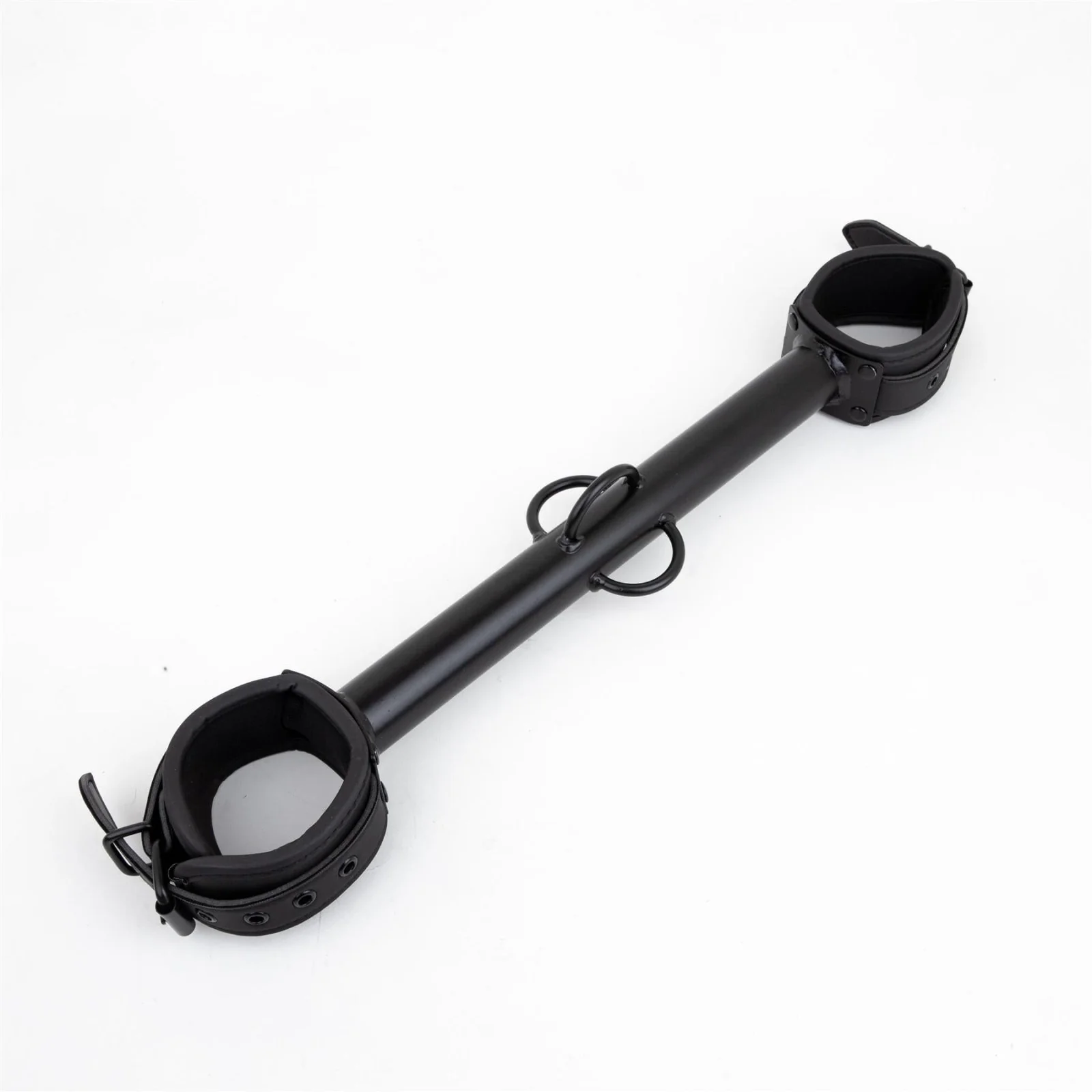 Big Barrel Spreader Bar, Neoprene Wrist Cuffs, 12", Black - Image 4