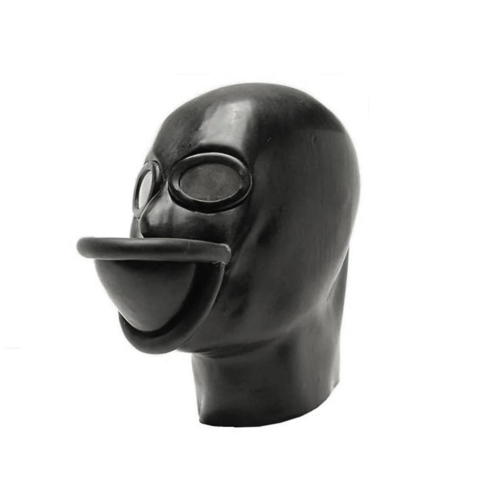 Studio Gum Heavy Rubber Urinal Mask, Black, Size 41