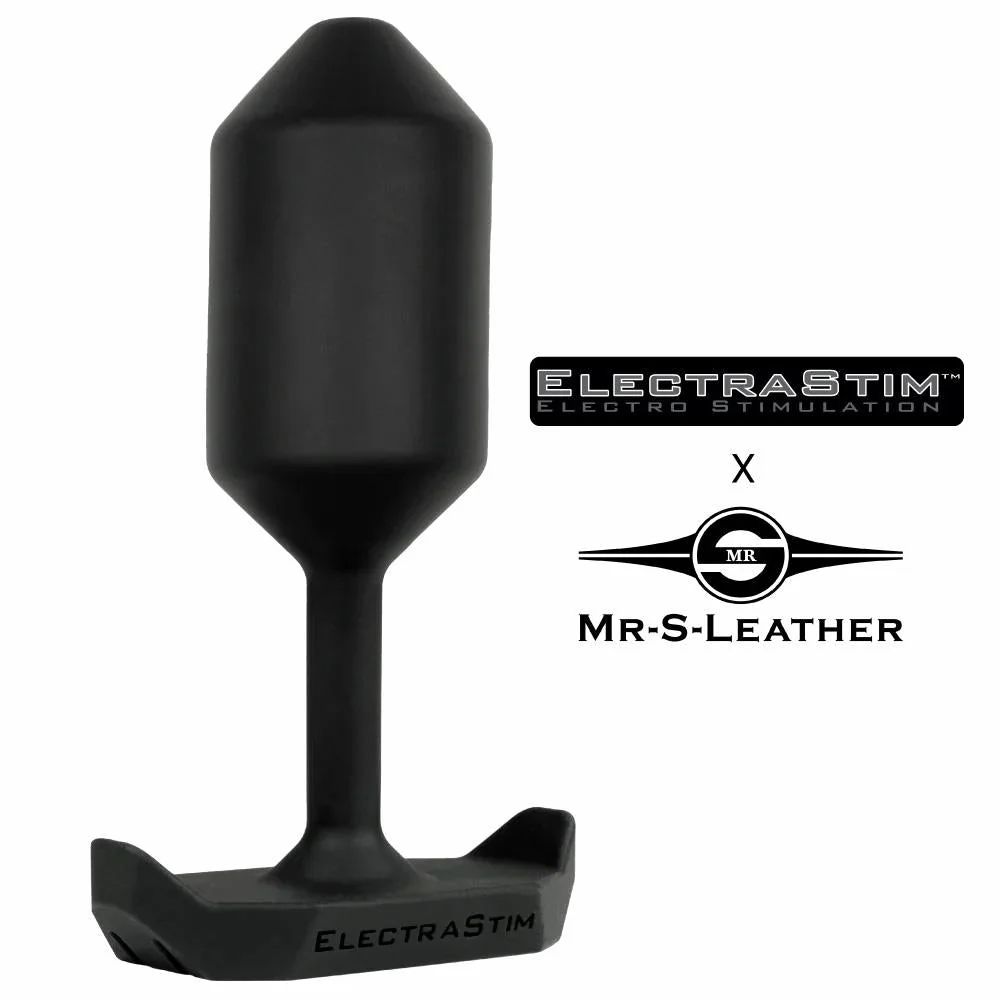 ELECTRASTIM & MR. S LEATHER Worlds Most Comfortable Electro Butt Plug, Silicone Noir