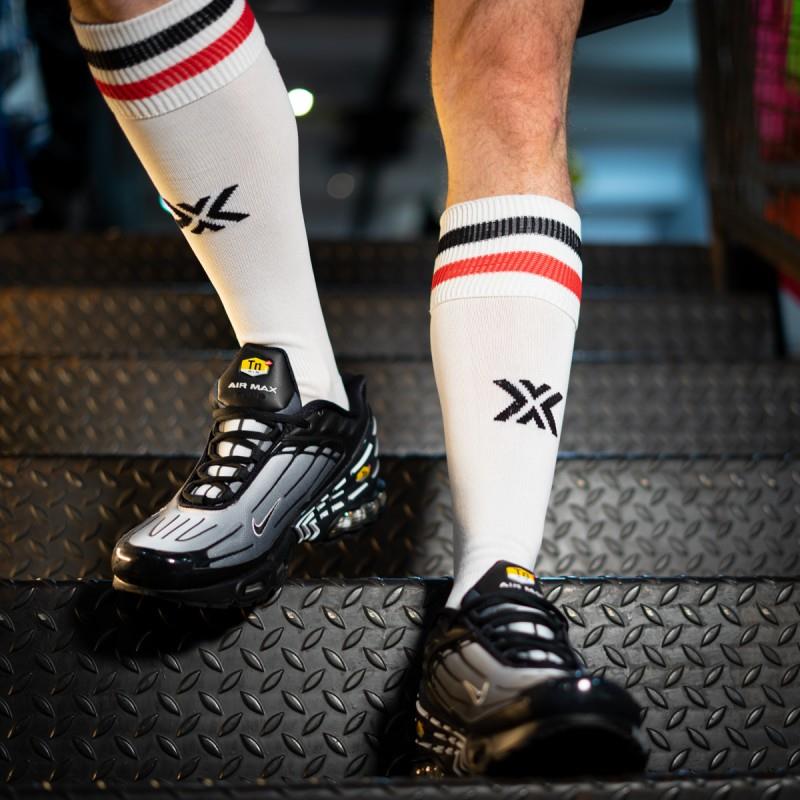 Football Socks, Top, White/Red/Black - Image 2