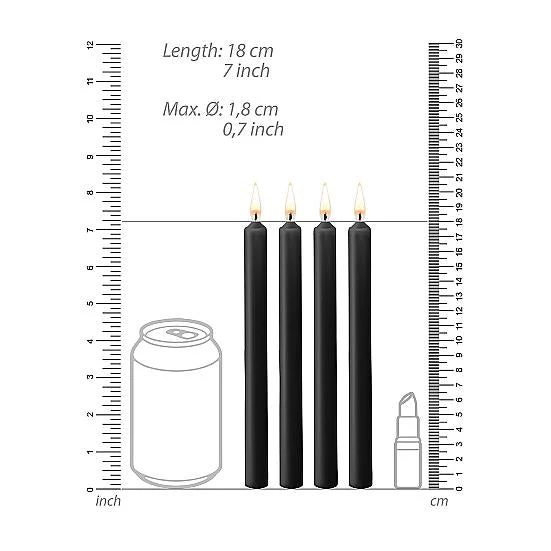 Dripping Paraffin Wax Candles, Black - Image 5