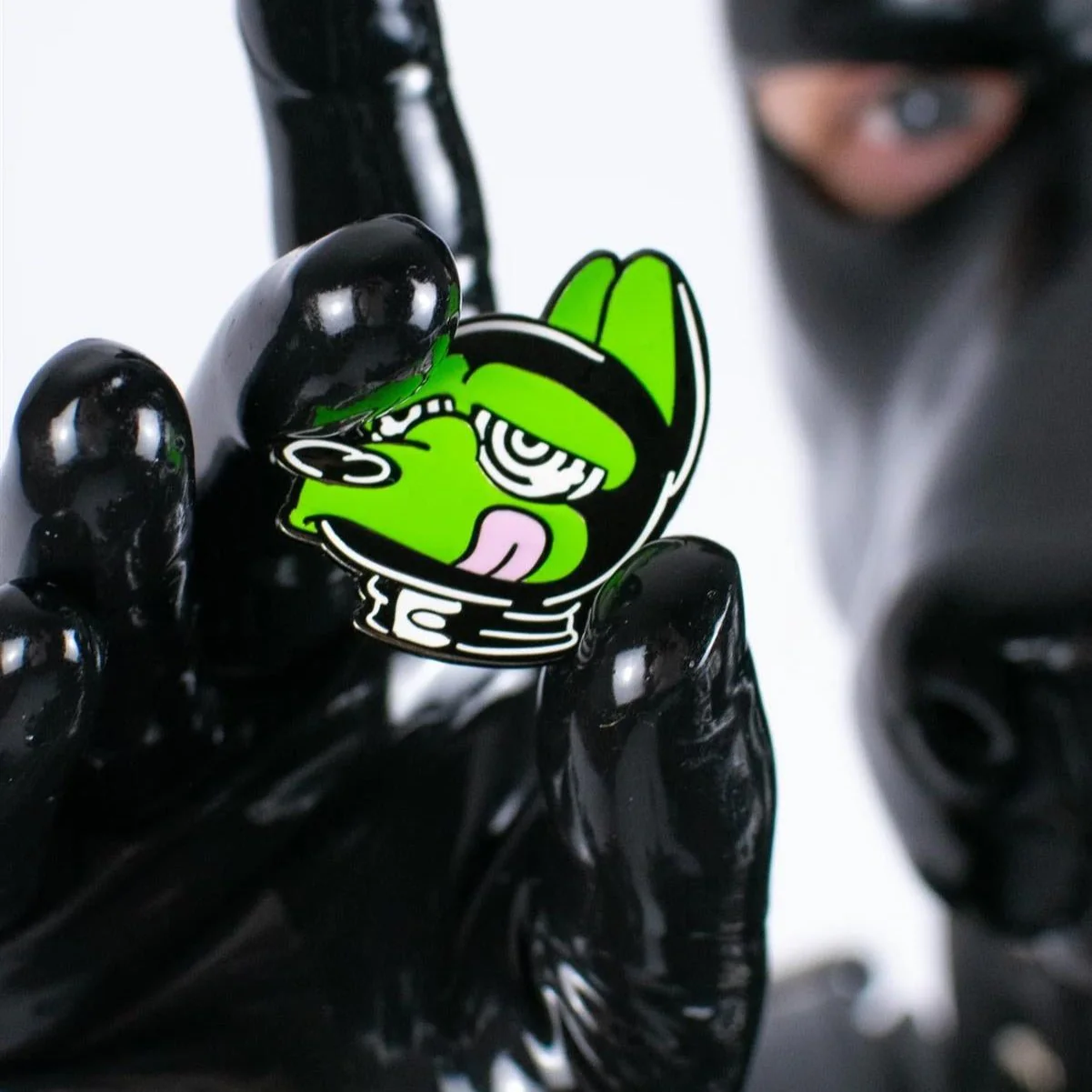 Hypnosis Dog Enamel Pin Green