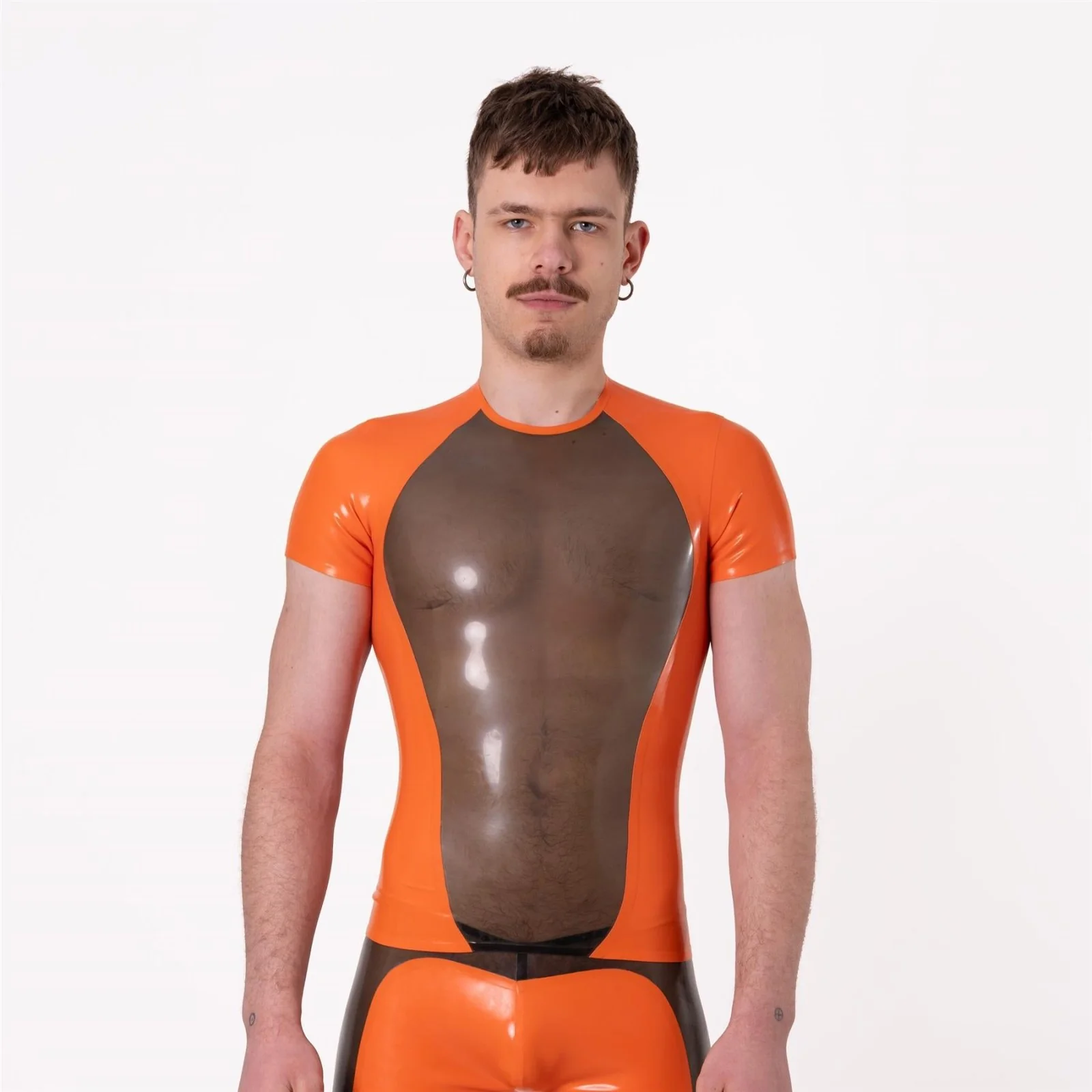PEAK Rubber T-Shirt, Semi Trans Smokey Black // Made to order