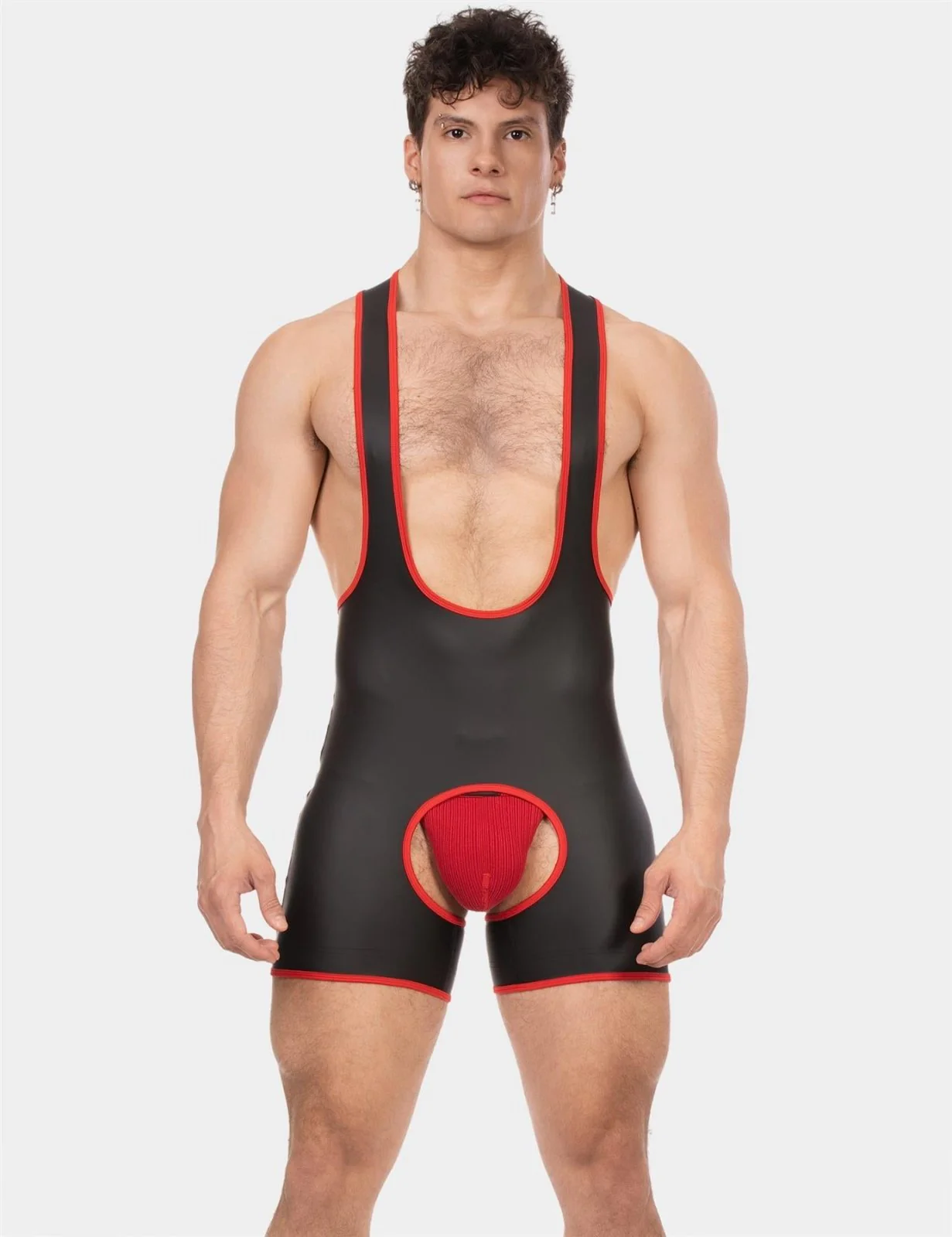 Barcode Singlet Kam, Black/Red - Image 3