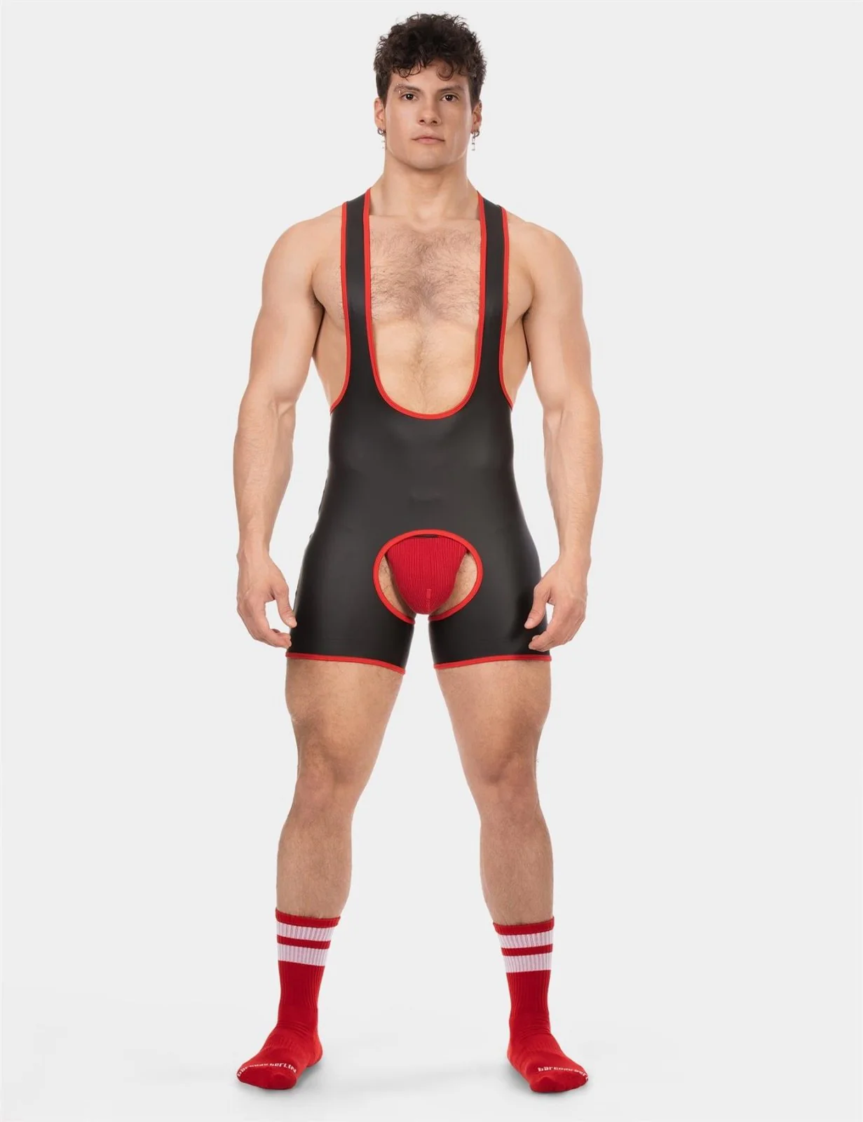 Barcode Singlet Kam, Black/Red - Image 8