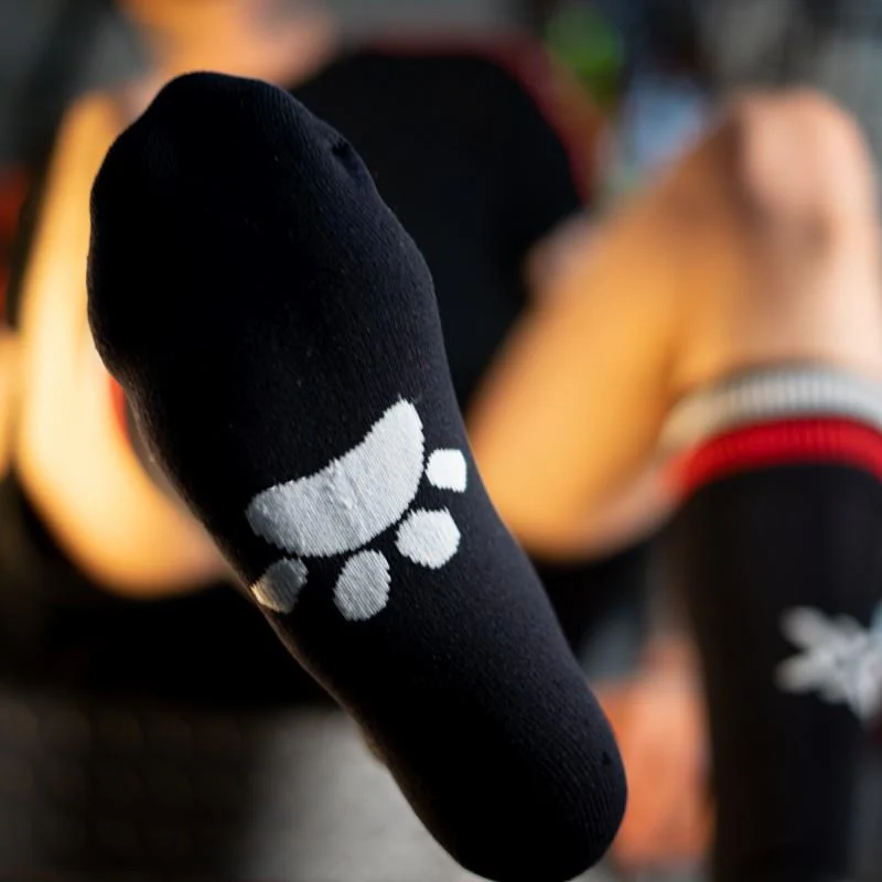 Football Socks, Puppy, Black/Red/White - Image 2