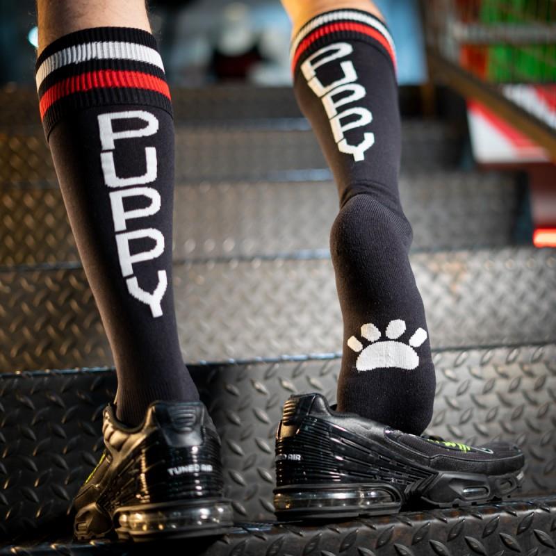 Football Socks, Puppy, Black/Red/White - Image 3