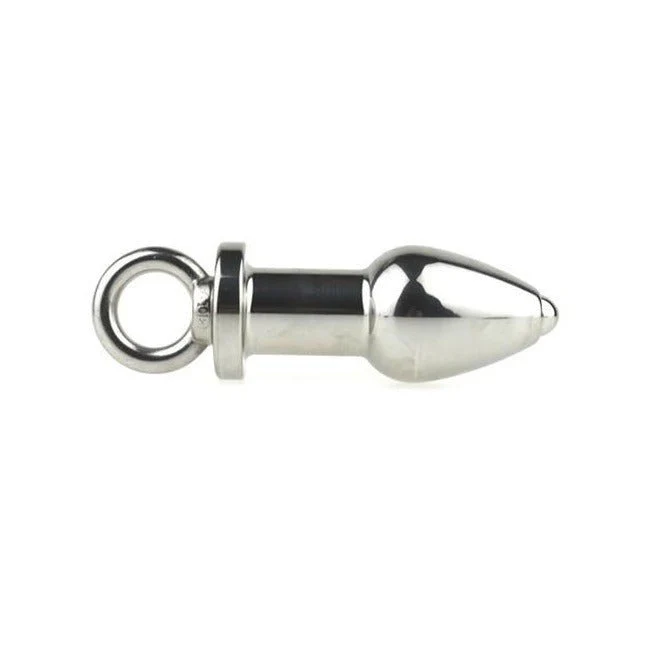 Screw Shut Anal Tunnel Plug, Stainless Steel