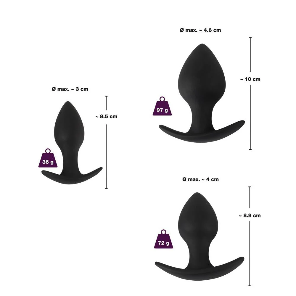 3-piece Beginner Anal Trainer Butt Plug Set - Image 6