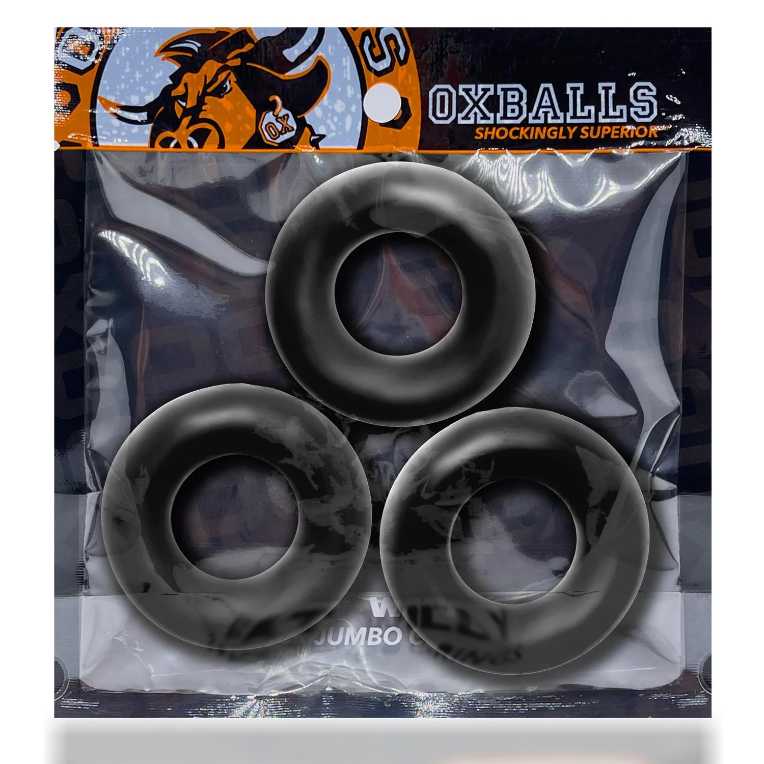 OXBALLS Fat Willy, 3 Pack, Black - Image 6