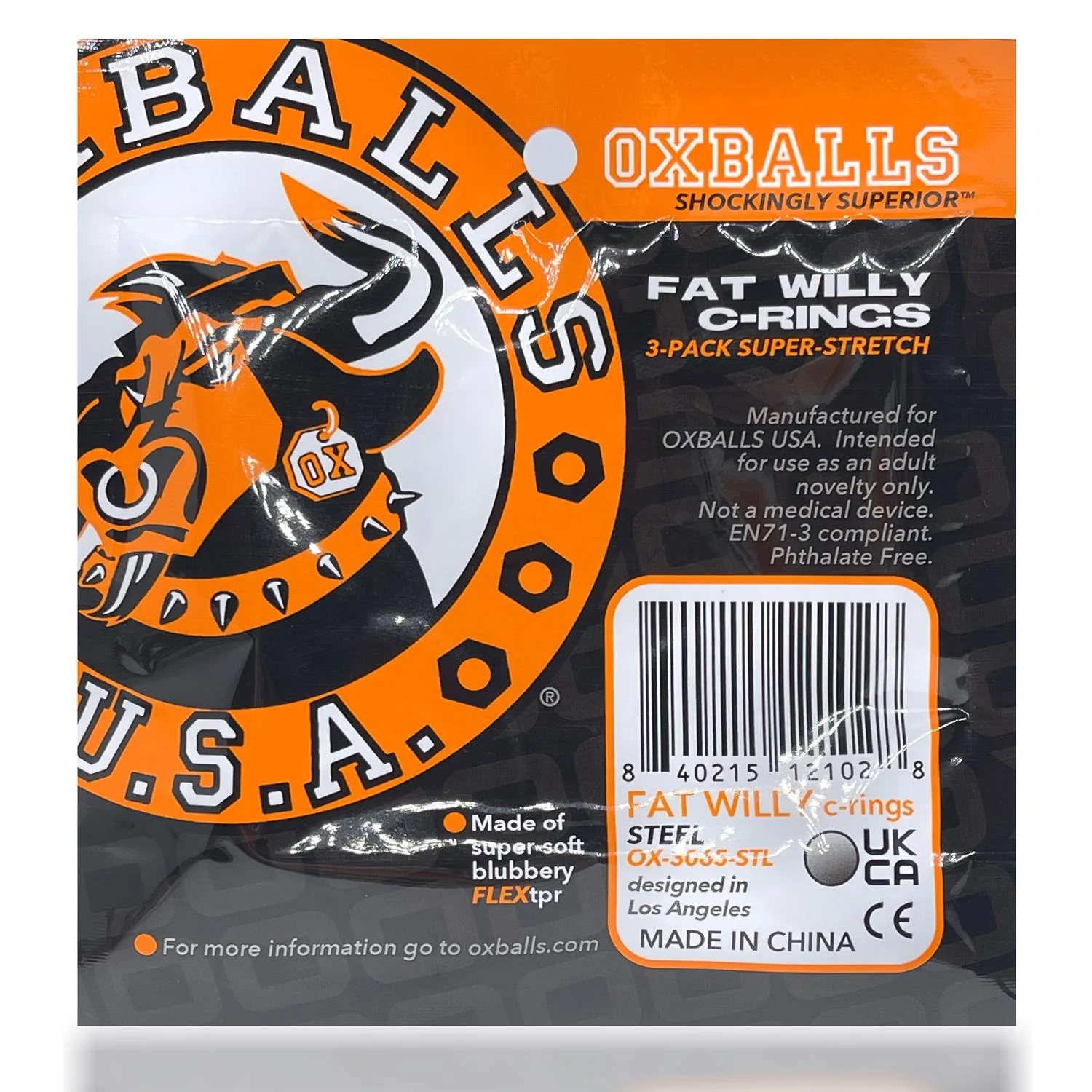 OXBALLS Fat Willy, 3 Pack, Black - Image 7