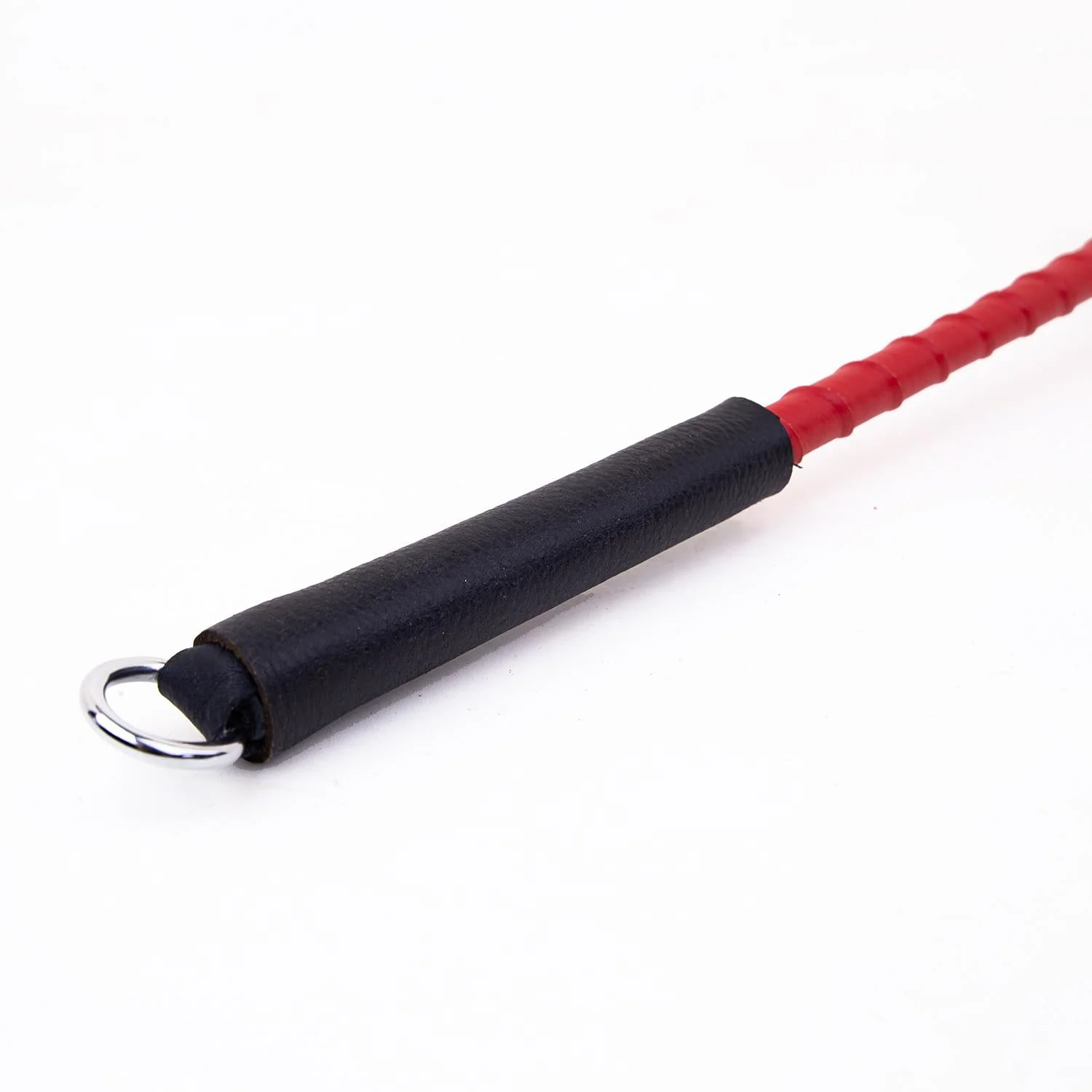 The Orb - Leather Ballbusting Paddle, Black & Red - Image 4