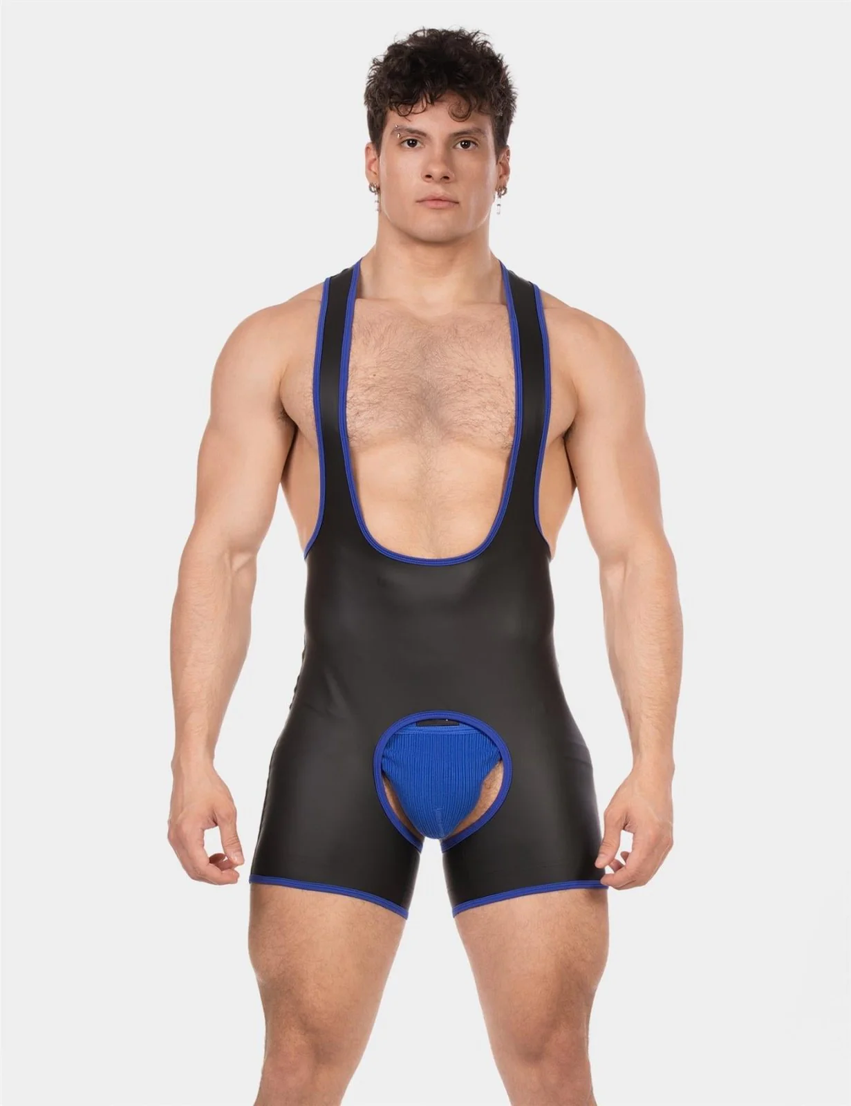 Barcode Singlet Kam, Black/Royal - Image 3