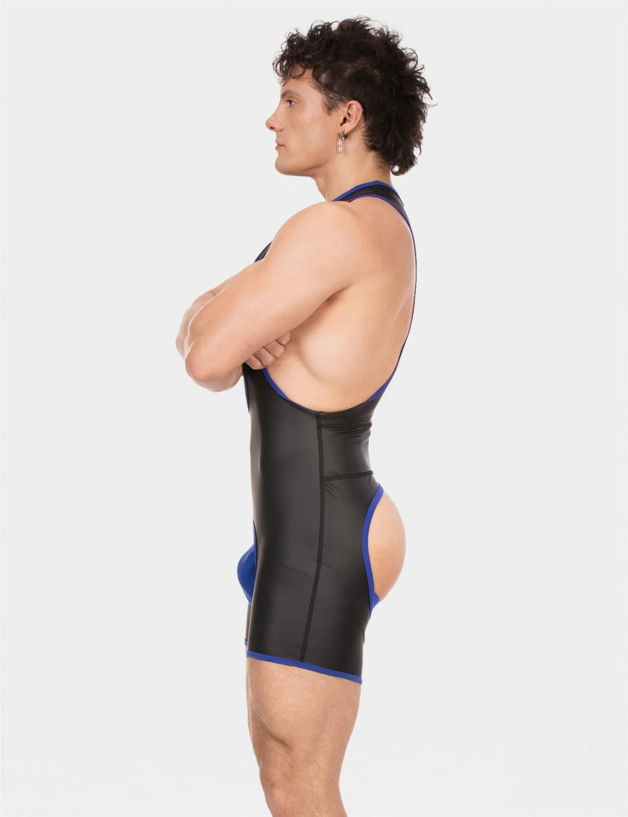 Barcode Singlet Kam, Black/Royal - Image 4