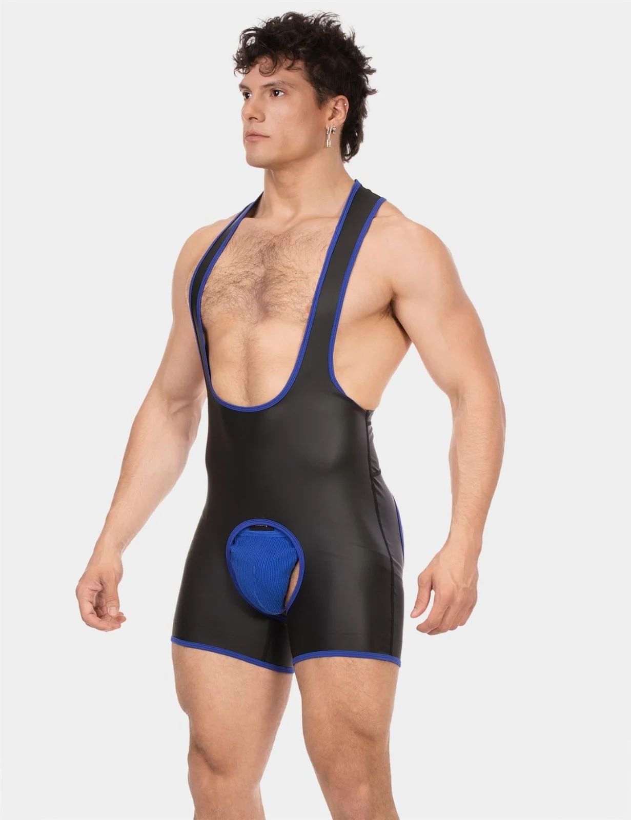 Barcode Singlet Kam, Black/Royal - Image 5
