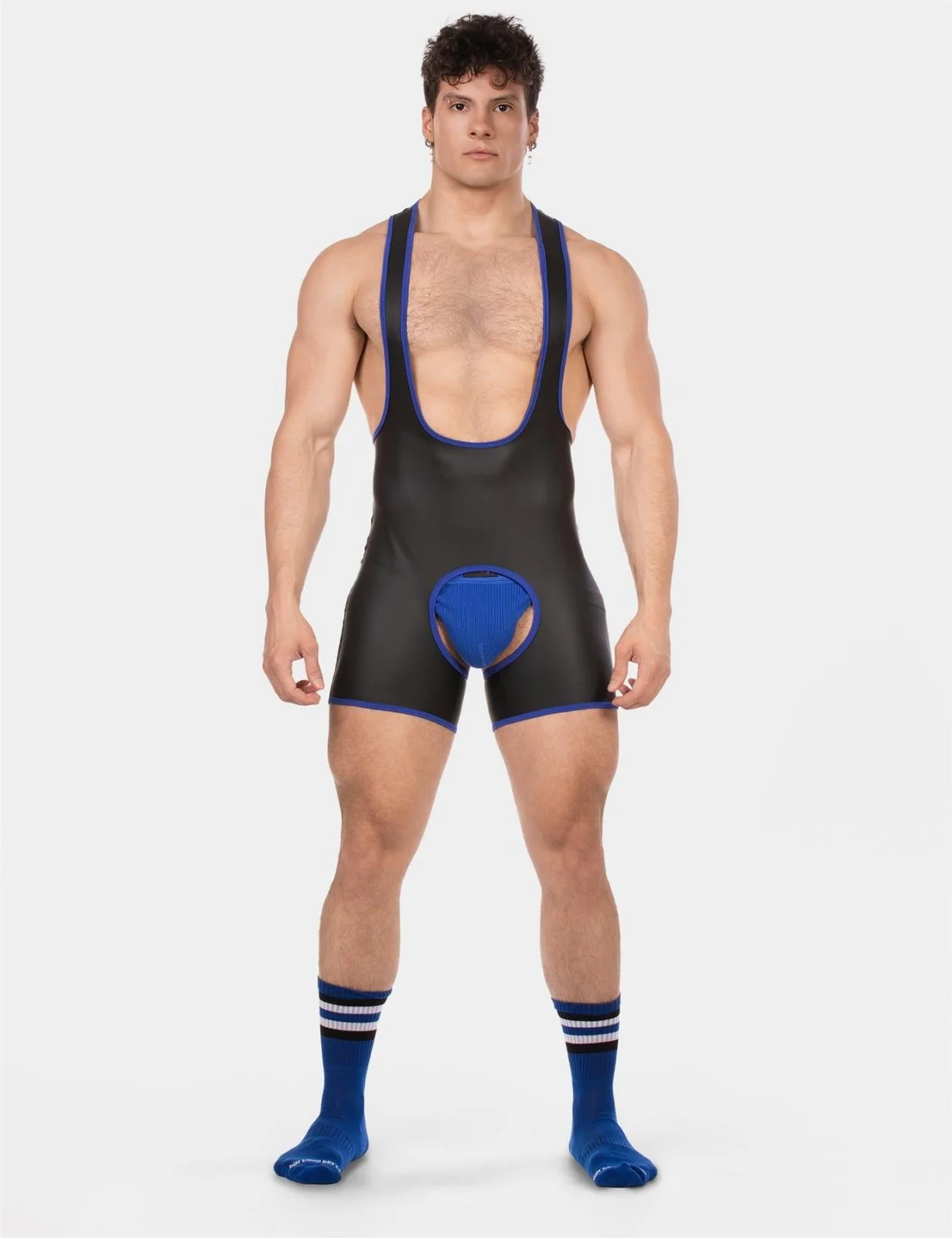 Barcode Singlet Kam, Black/Royal - Image 8