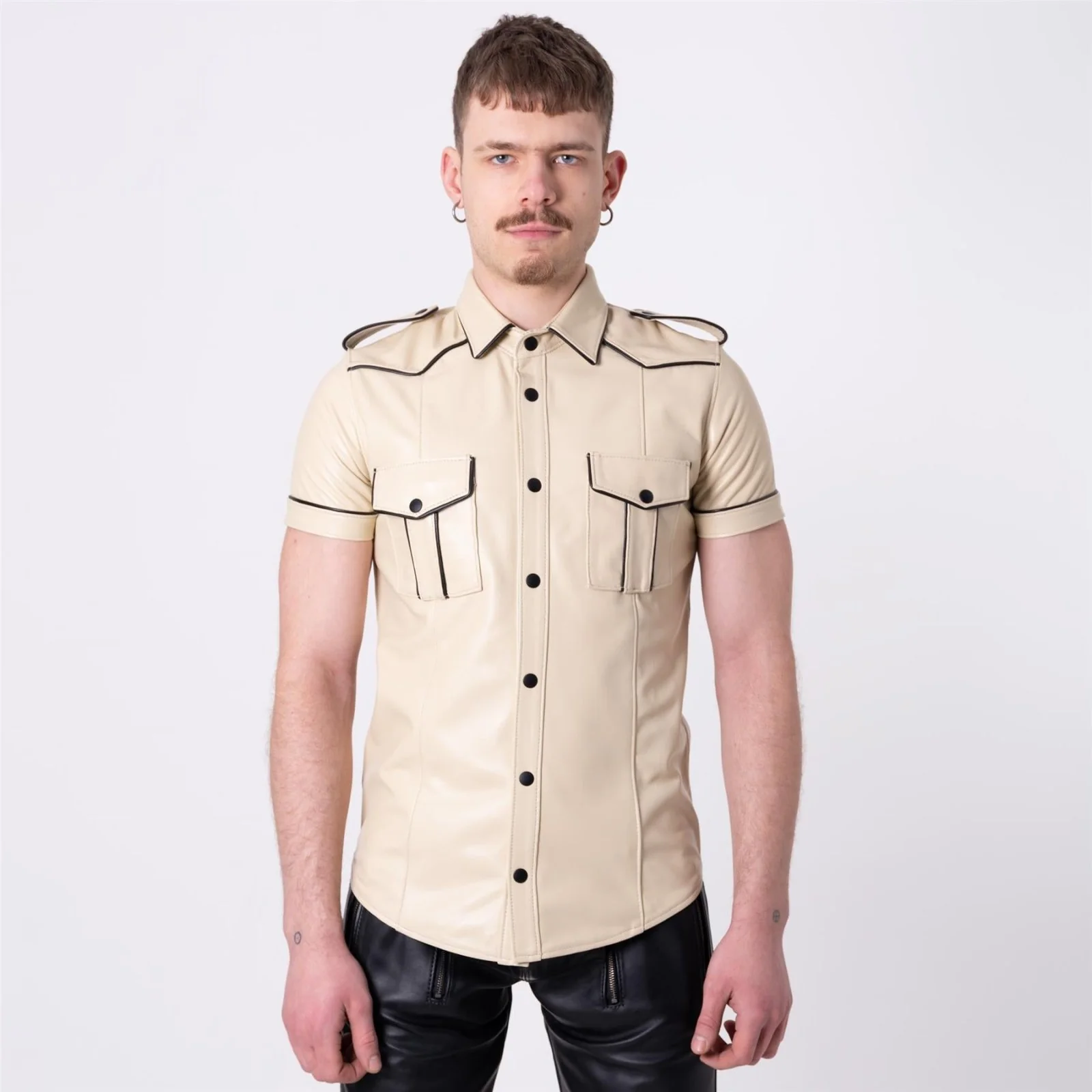 Leather SF-U Shirt, Dust // Made to order