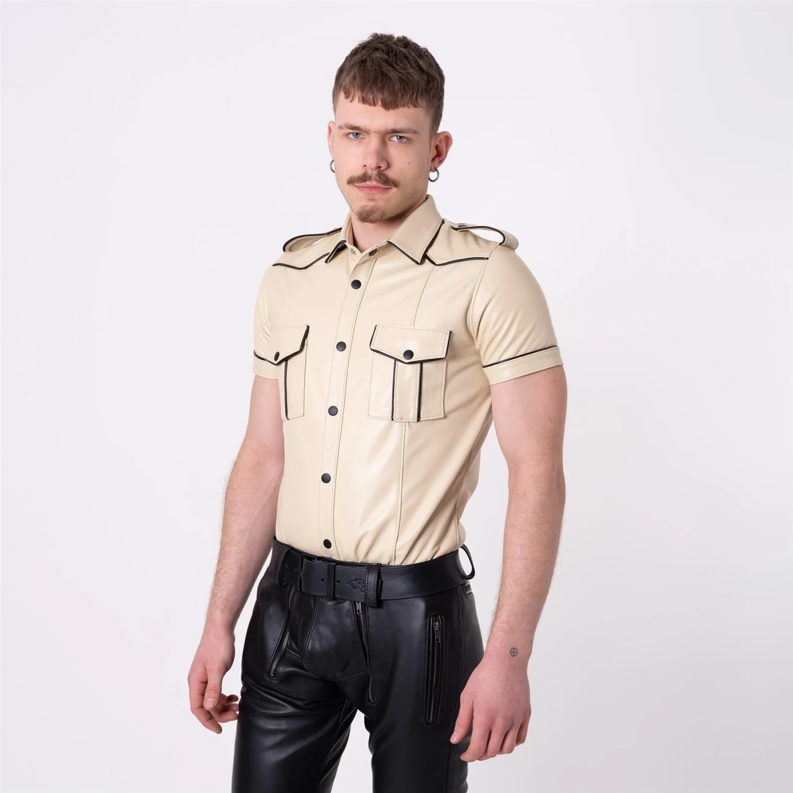 Leather SF-U Shirt, Dust // Made to order - Image 2