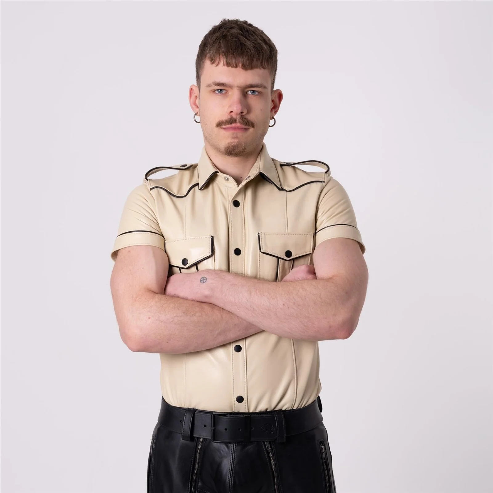 Leather SF-U Shirt, Dust // Made to order - Image 4