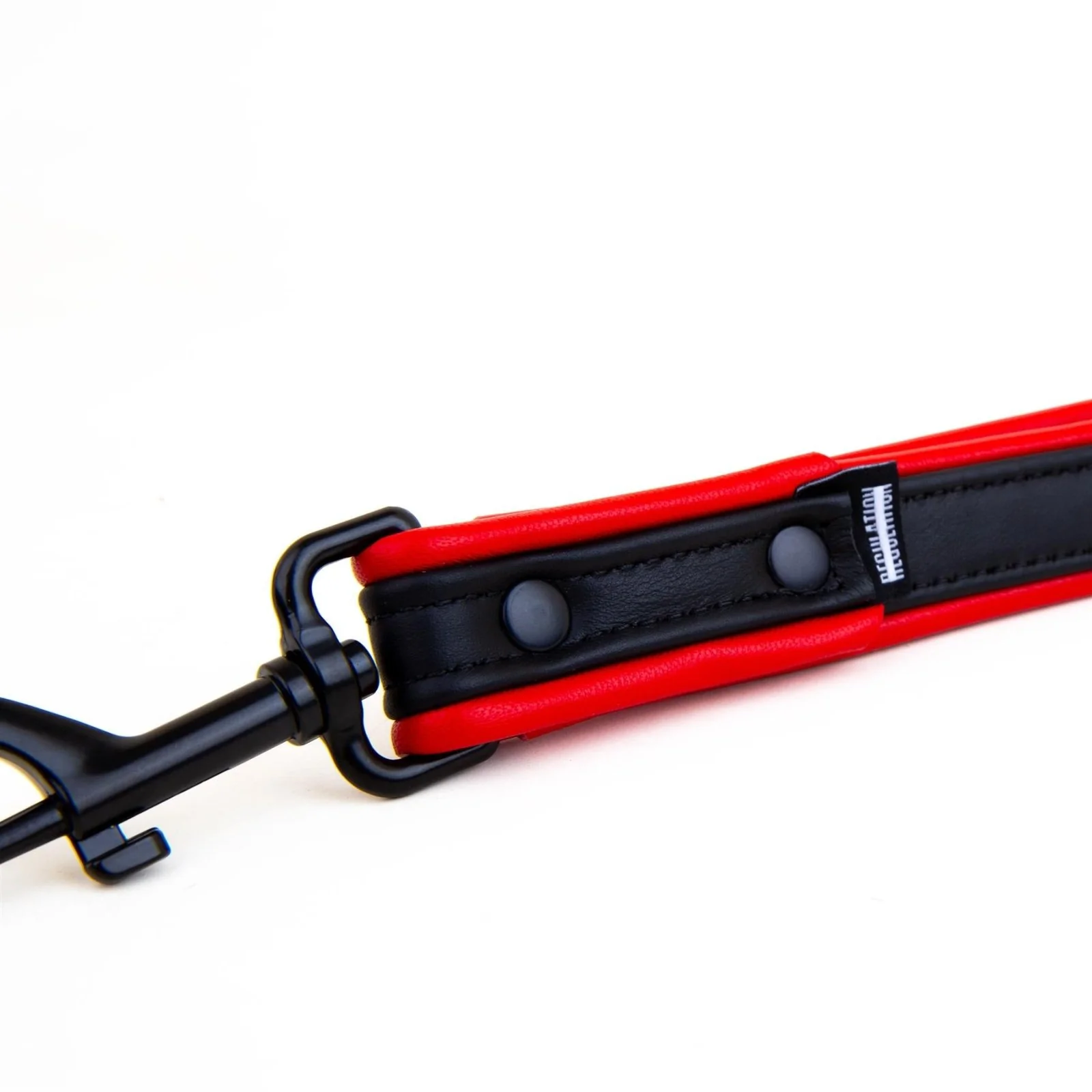 Short Leash, Leather, Black/Red - Image 3