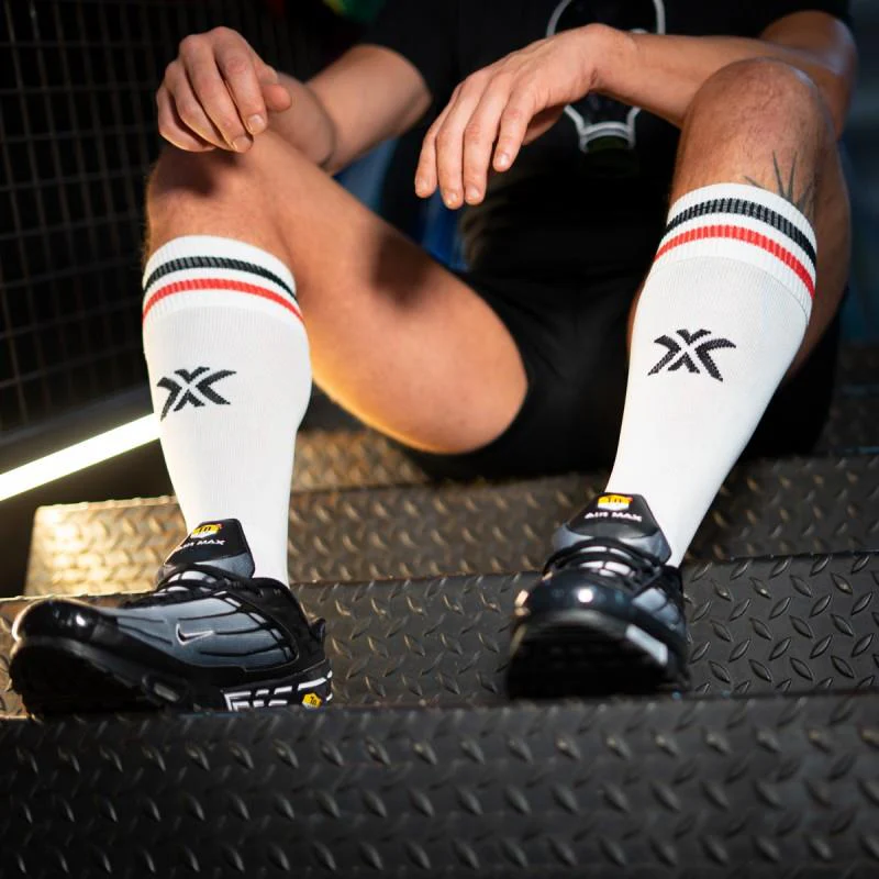 Football Socks, Bottom, White/Red/Black - Image 2
