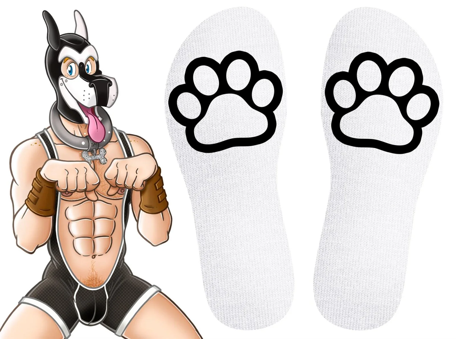 SNEAKXX "Paw" Skater Socks, White - Image 3