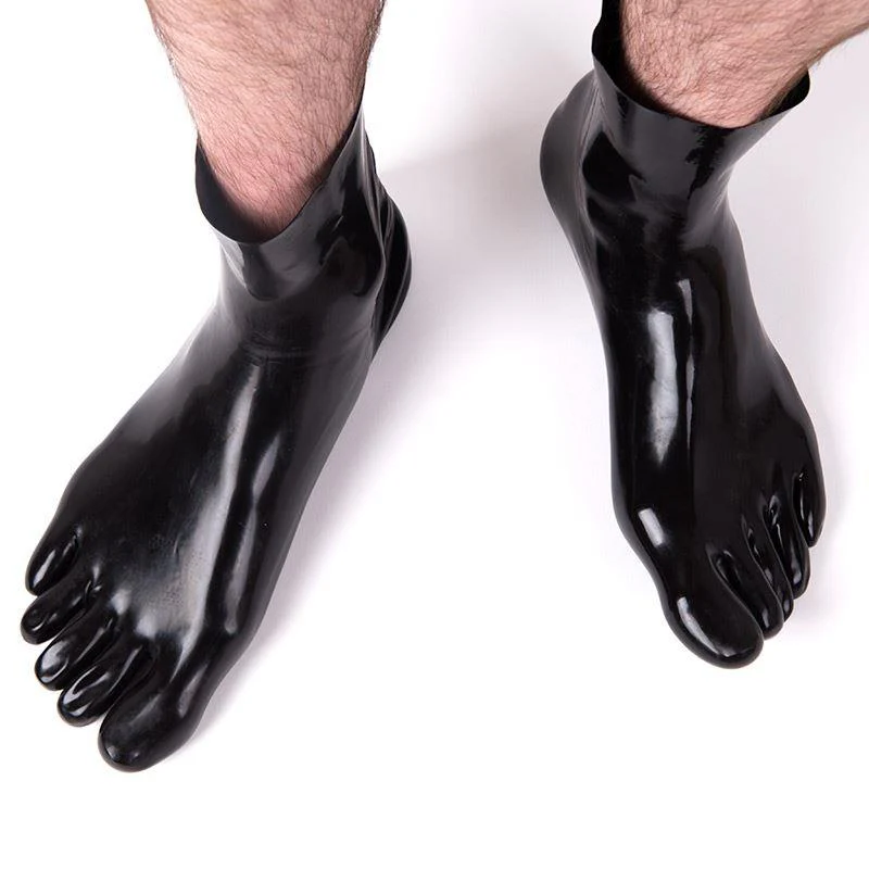 Rubber Toe Socks, Black - Image 2