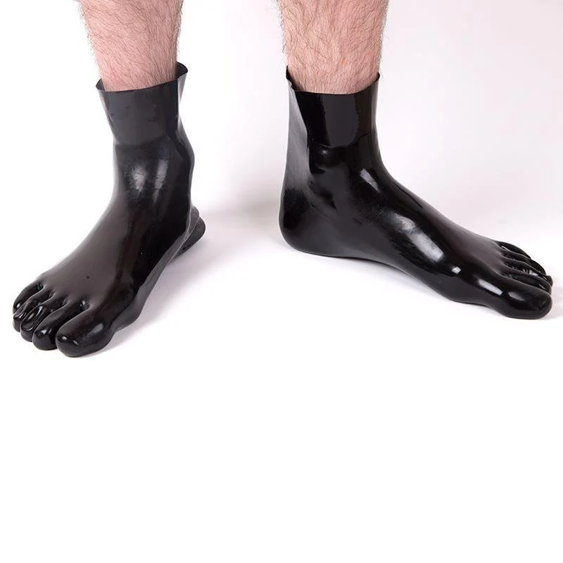 Rubber Toe Socks, Black - Image 3
