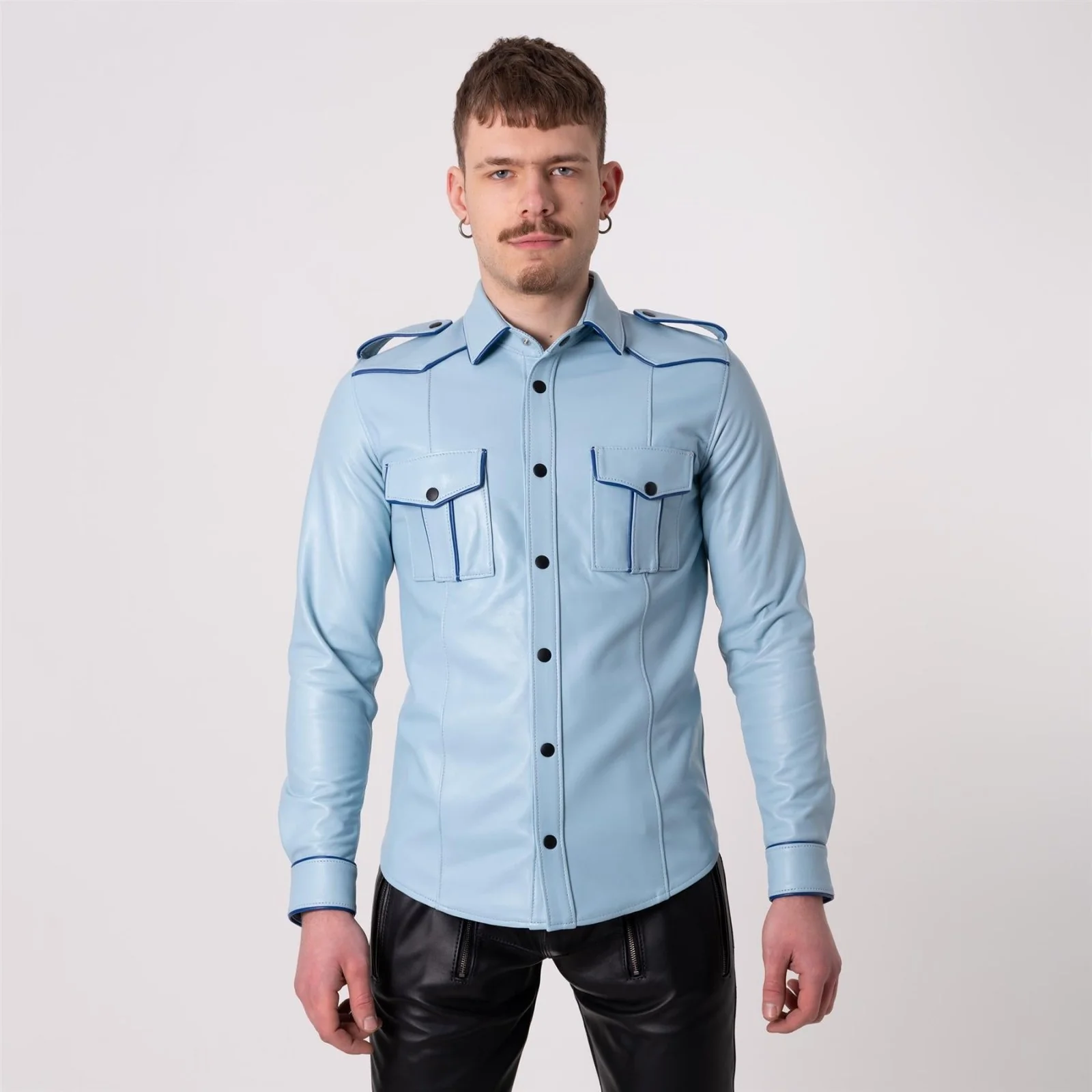 Leather SF-U Shirt, Harbour // Made to order