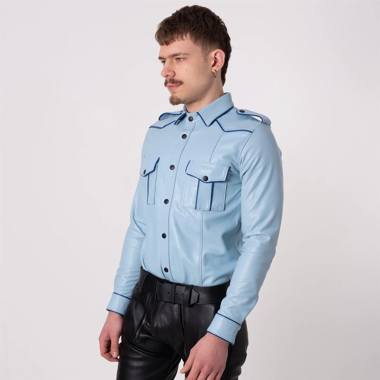 Leather SF-U Shirt, Harbour // Made to order - Image 2