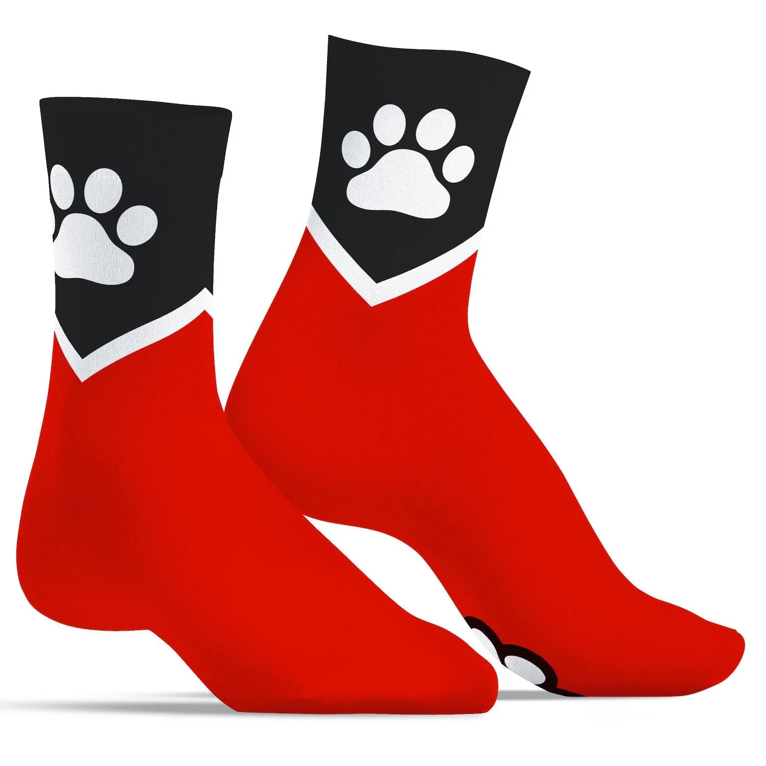 SNEAKXX "Paw" Skater Socks, Red