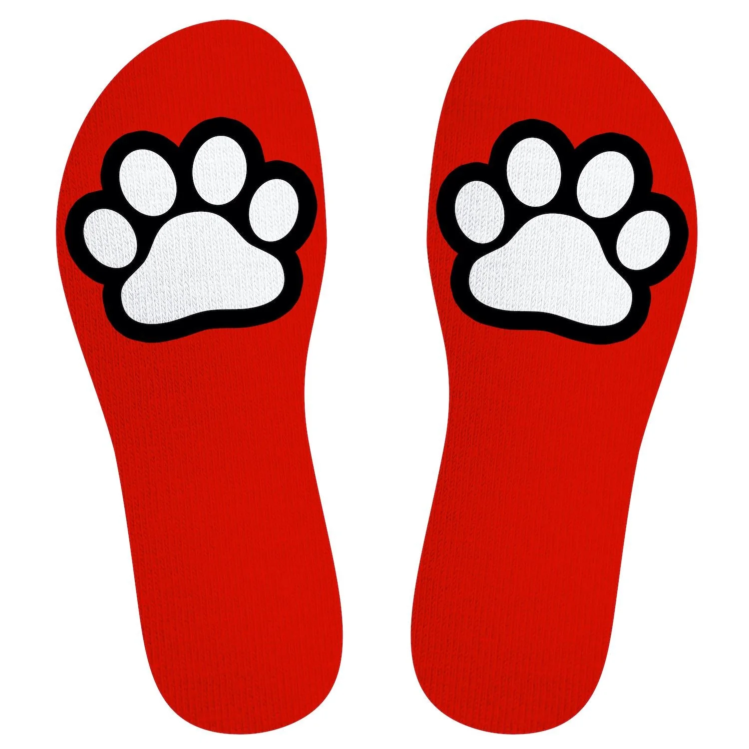 SNEAKXX "Paw" Skater Socks, Red - Image 2
