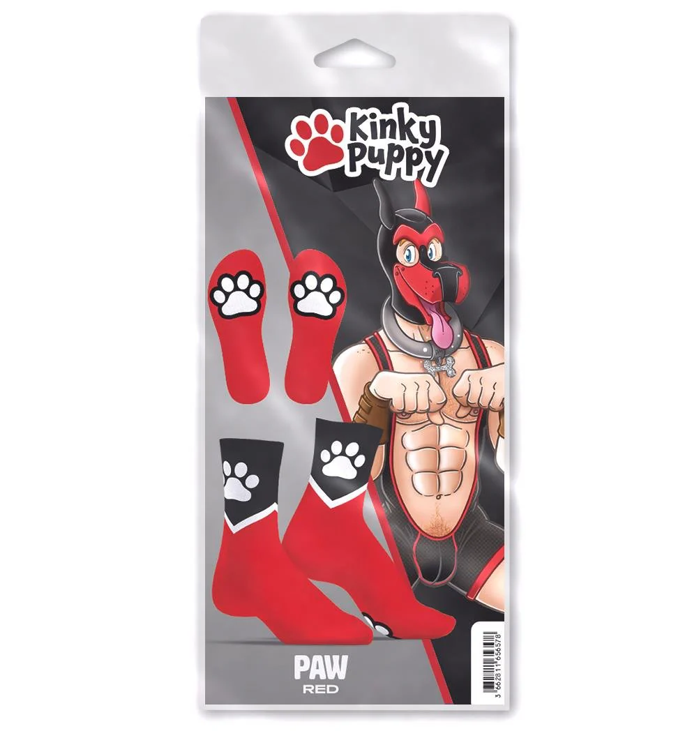 SNEAKXX "Paw" Skater Socks, Red - Image 4