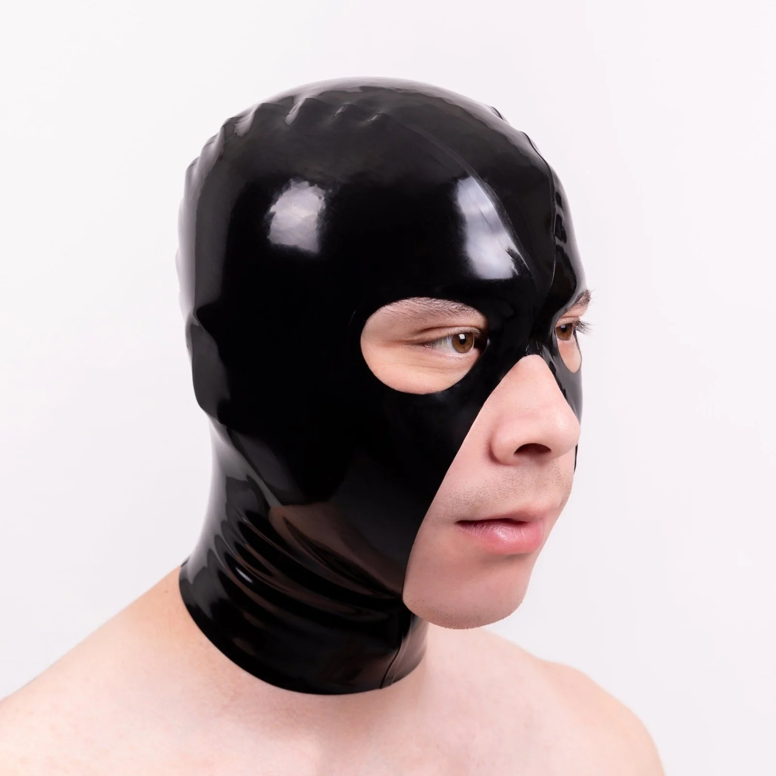 Rubber Cocksucker Hood, Open Face, Pull-On, Open Eyes - Image 2