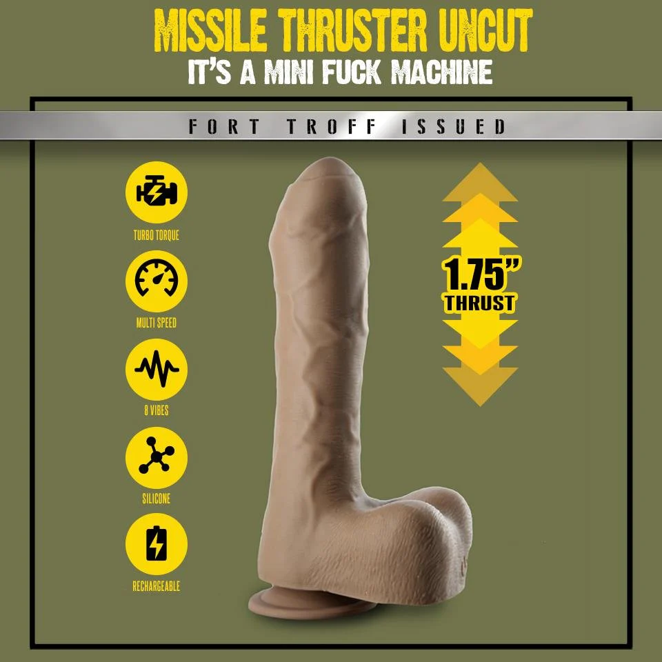 Fort Troff Uncut Thruster, Mini Fuck Machine, Rechargeable Silicone with Remote - Image 5